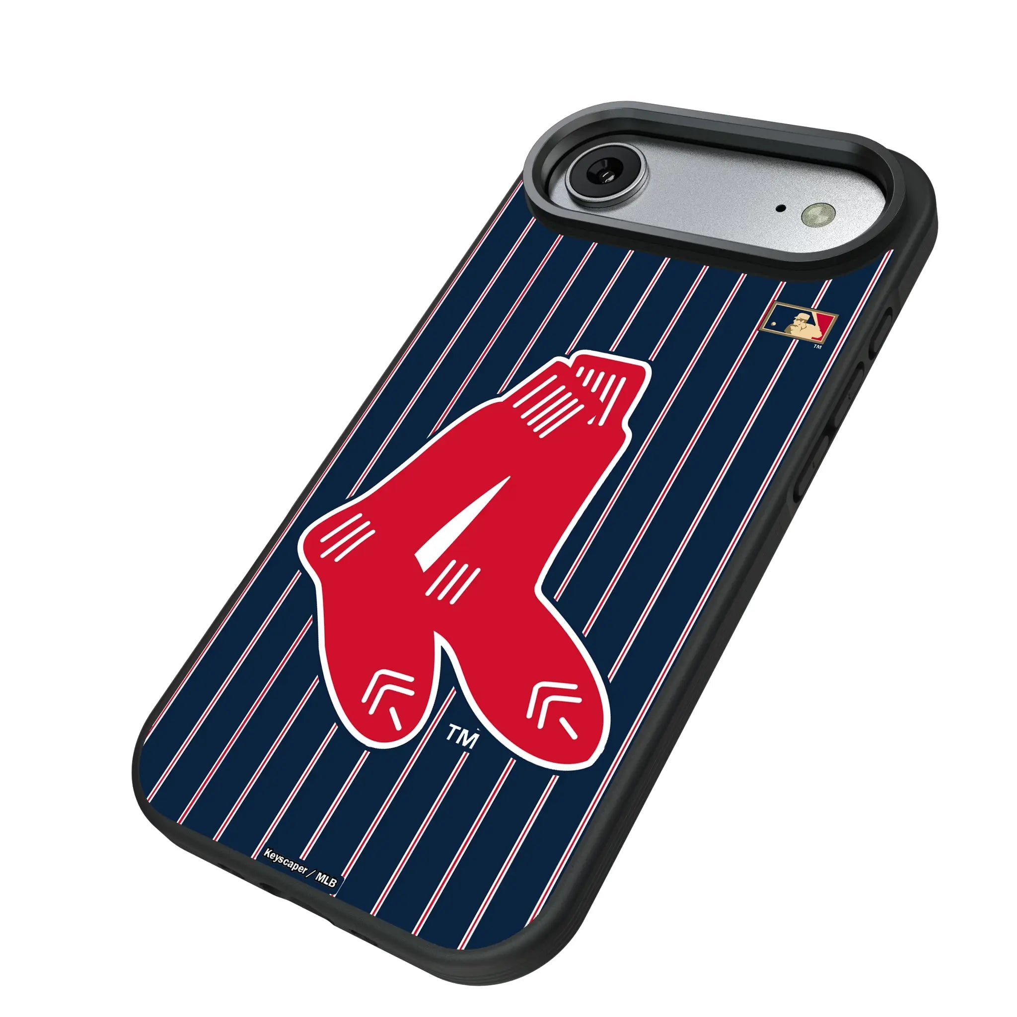 Boston Red Sox 1924-1960 - Cooperstown Collection Pinstripe iPhone Bump Phone Case for Apple iPhone - Isometric View#Device_iPhone Air