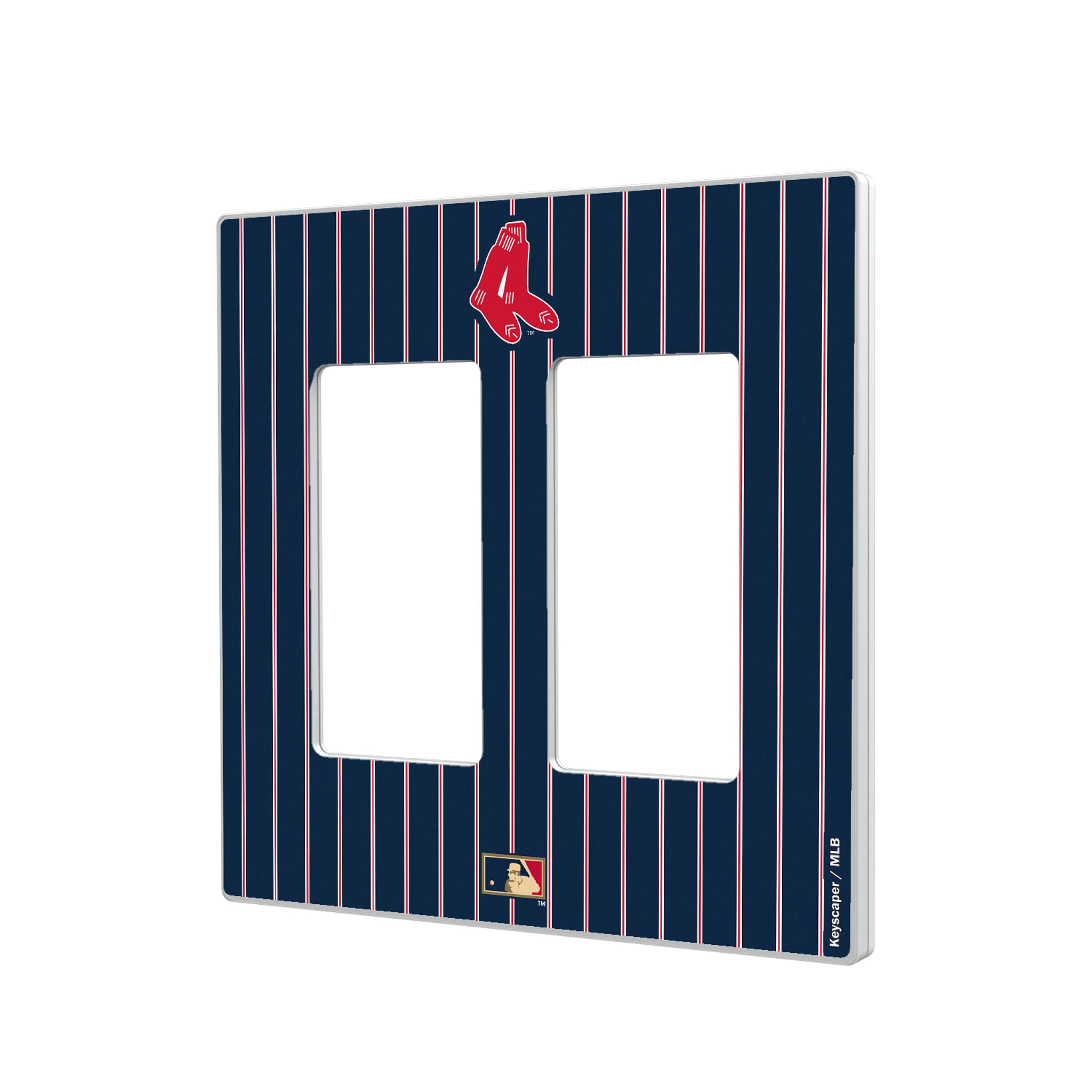 Boston Red Sox 1924-1960 - Cooperstown Collection Pinstripe Hidden-Screw Light Switch Plate#Style_Double Rocker