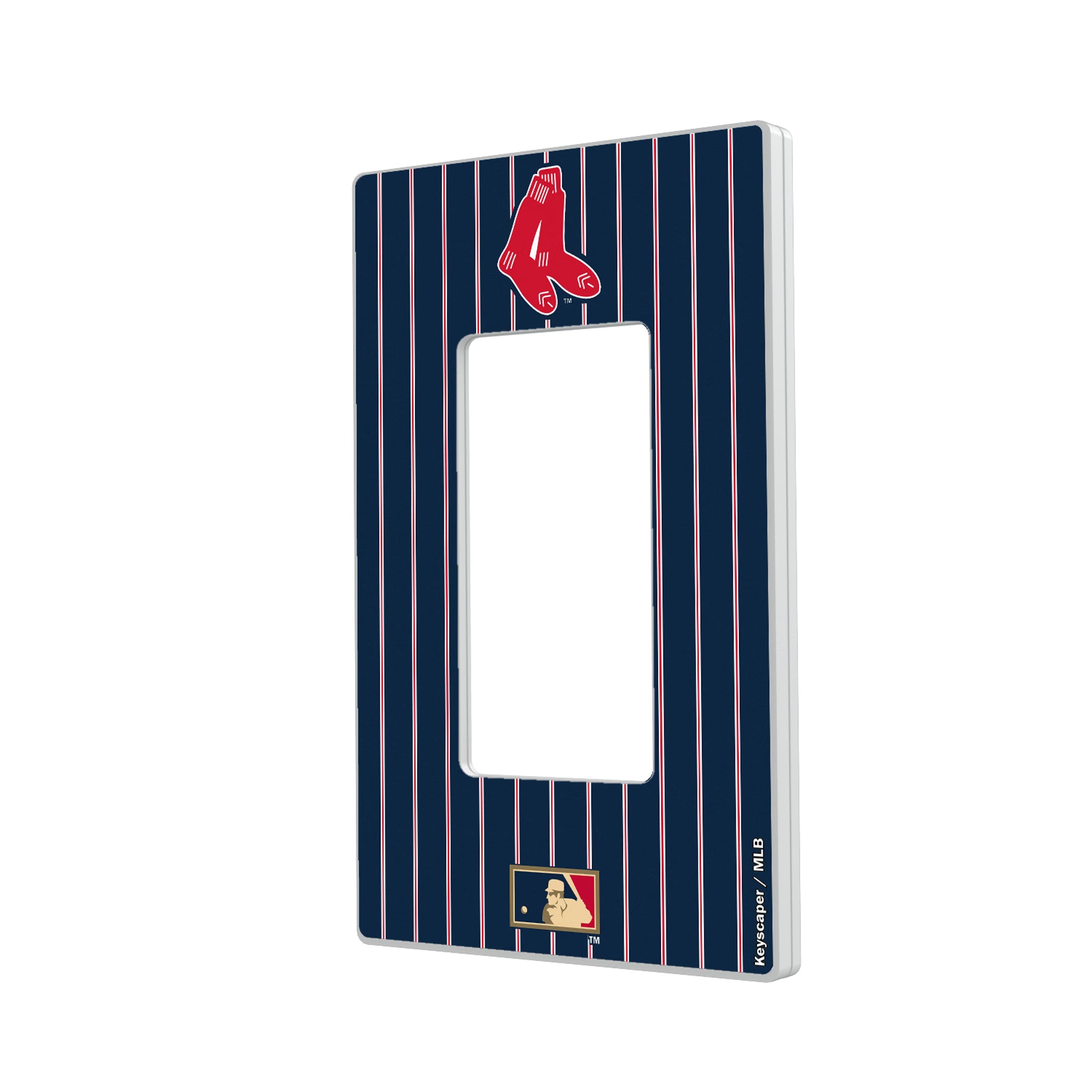 Boston Red Sox 1924-1960 - Cooperstown Collection Pinstripe Hidden-Screw Light Switch Plate#Style_Single Rocker