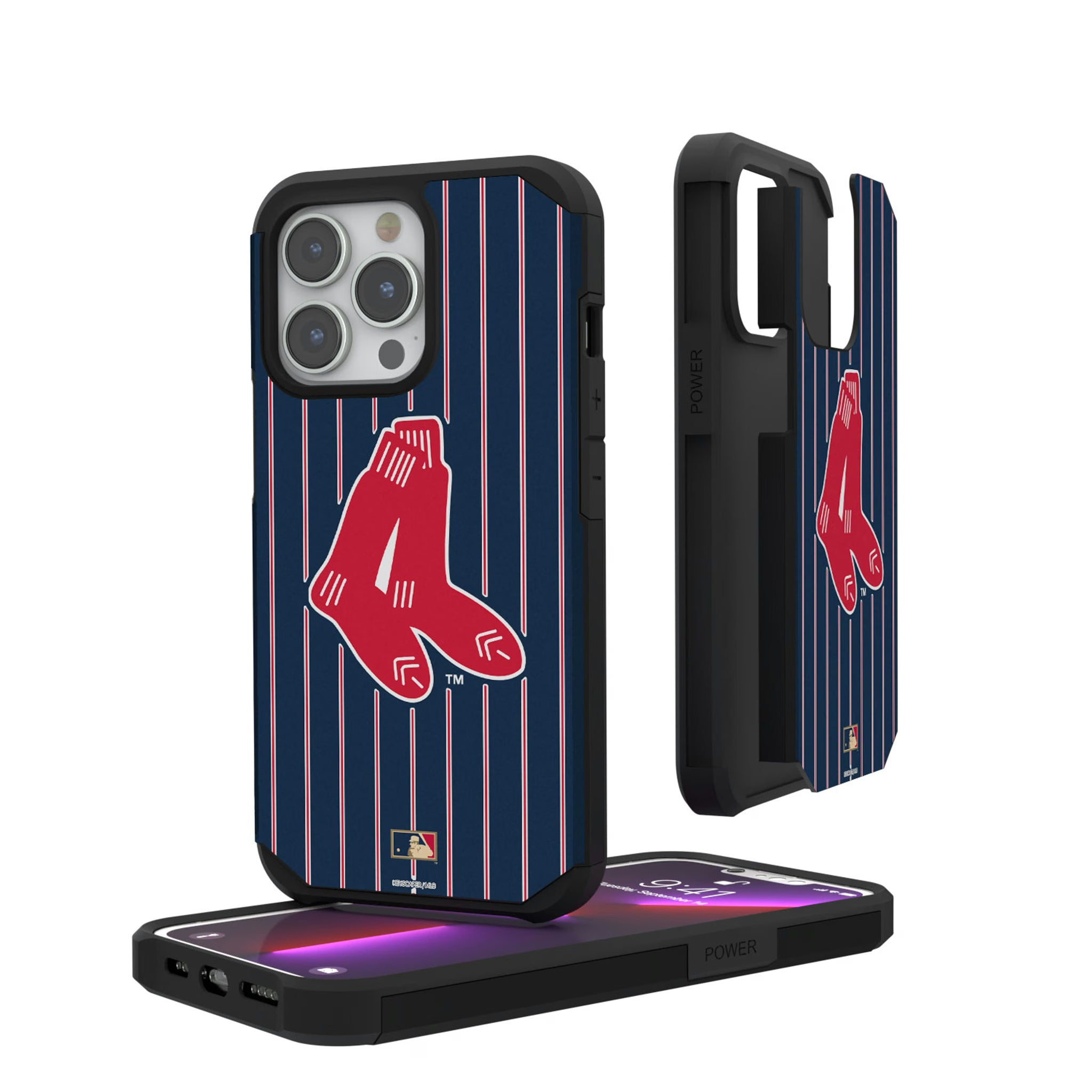 Boston Red Sox 1924-1960 - Cooperstown Collection Pinstripe iPhone Rugged Phone Case for Apple iPhone