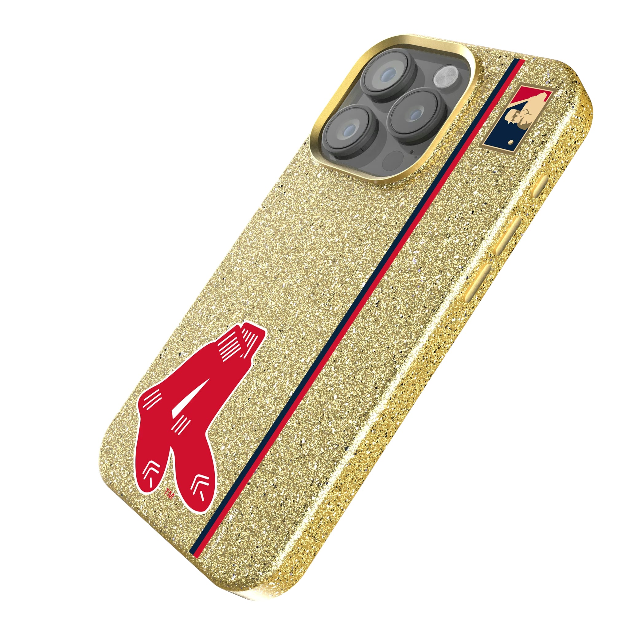 Boston Red Sox 1924-1960 - Cooperstown Collection Sidebar iPhone Bling Phone Case for Apple iPhone - Isometric View