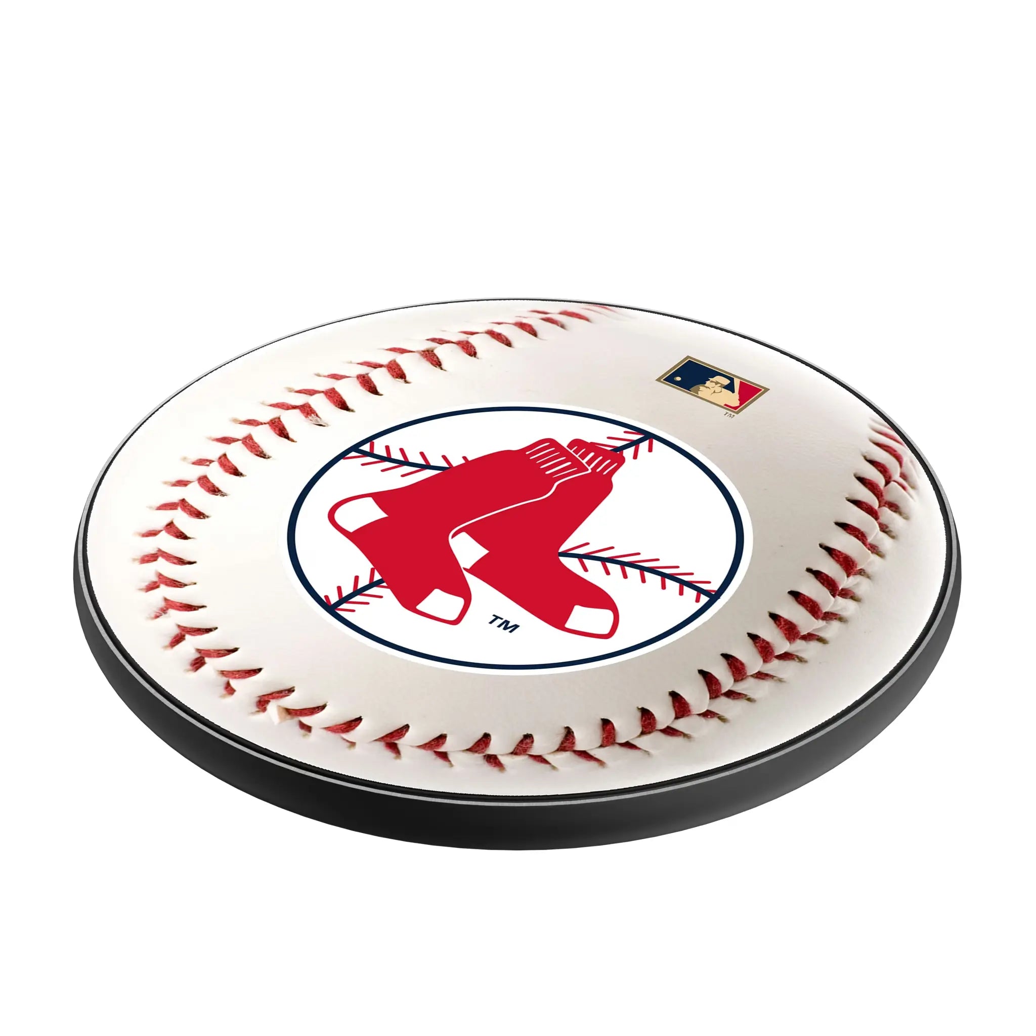 Boston Red Sox 1970-1975 - Cooperstown Collection Baseball 15-Watt Wireless Charger - Isometric View