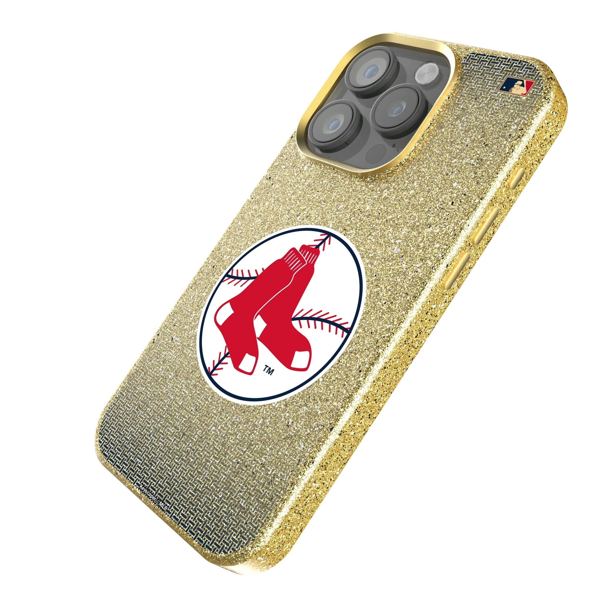 Boston Red Sox 1970-1975 - Cooperstown Collection Linen iPhone Bling Phone Case for Apple iPhone - Isometric View