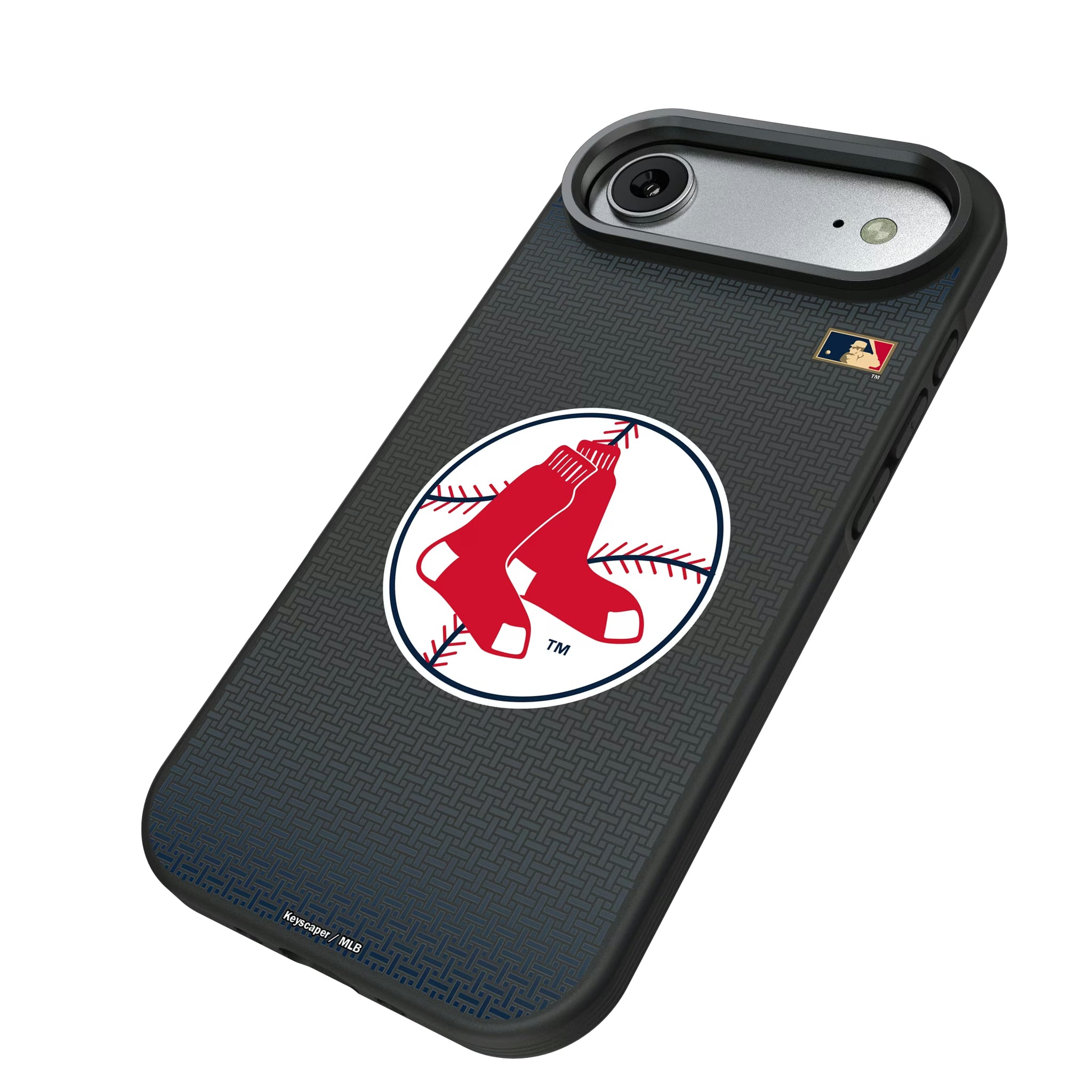 Boston Red Sox 1970-1975 - Cooperstown Collection Linen iPhone Bump Phone Case for Apple iPhone - Isometric View#Device_iPhone Air