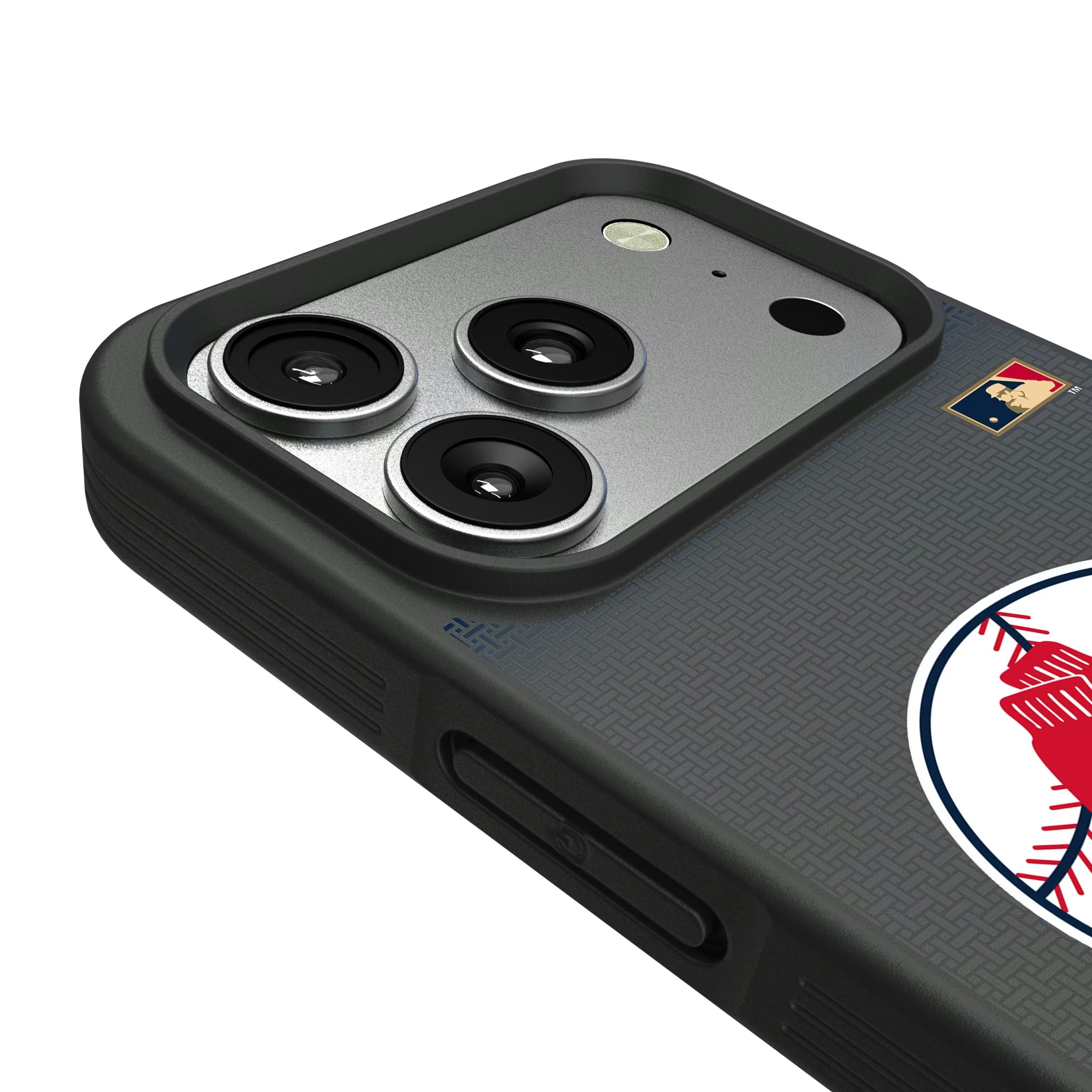Boston Red Sox 1970-1975 - Cooperstown Collection Linen iPhone Bump Phone Case for Apple iPhone - Detail#Device_iPhone 17 Pro