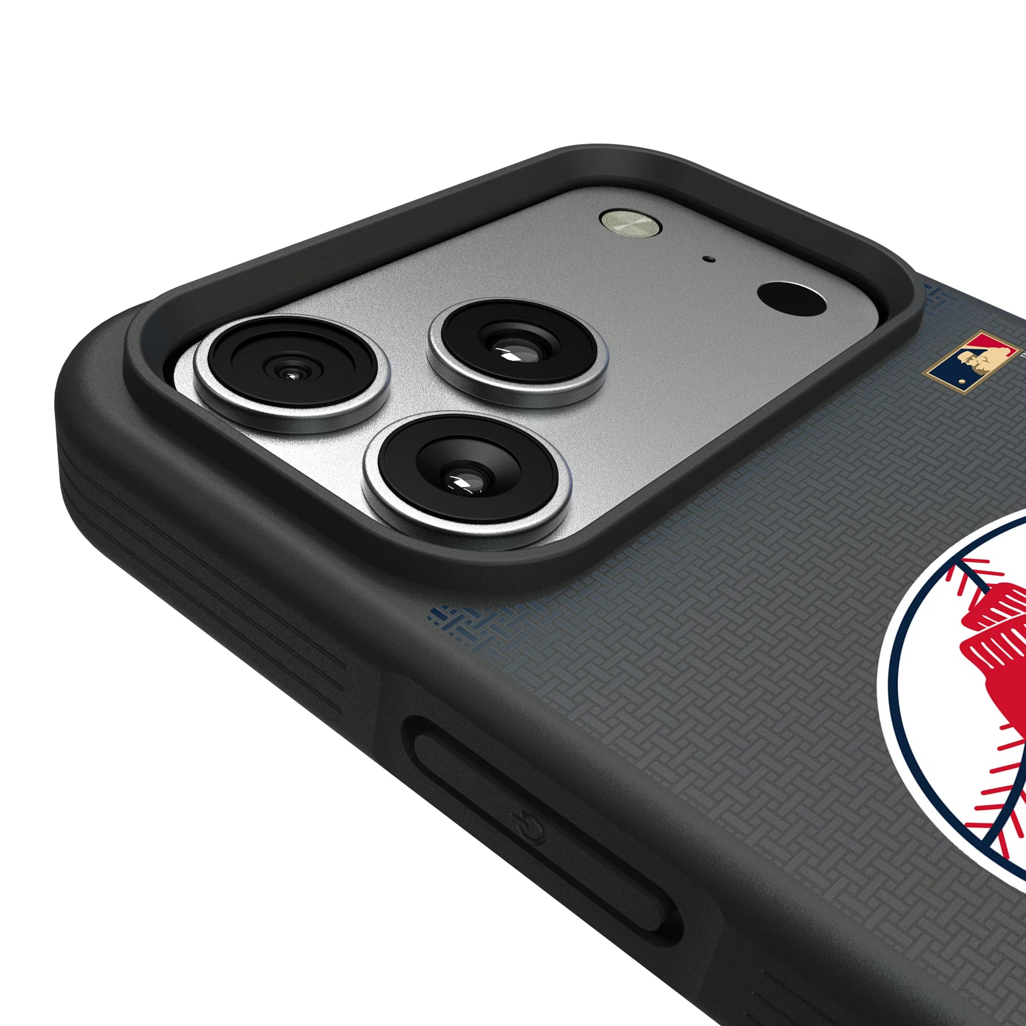 Boston Red Sox 1970-1975 - Cooperstown Collection Linen iPhone Bump Phone Case for Apple iPhone - Detail#Device_iPhone 17 Pro Max