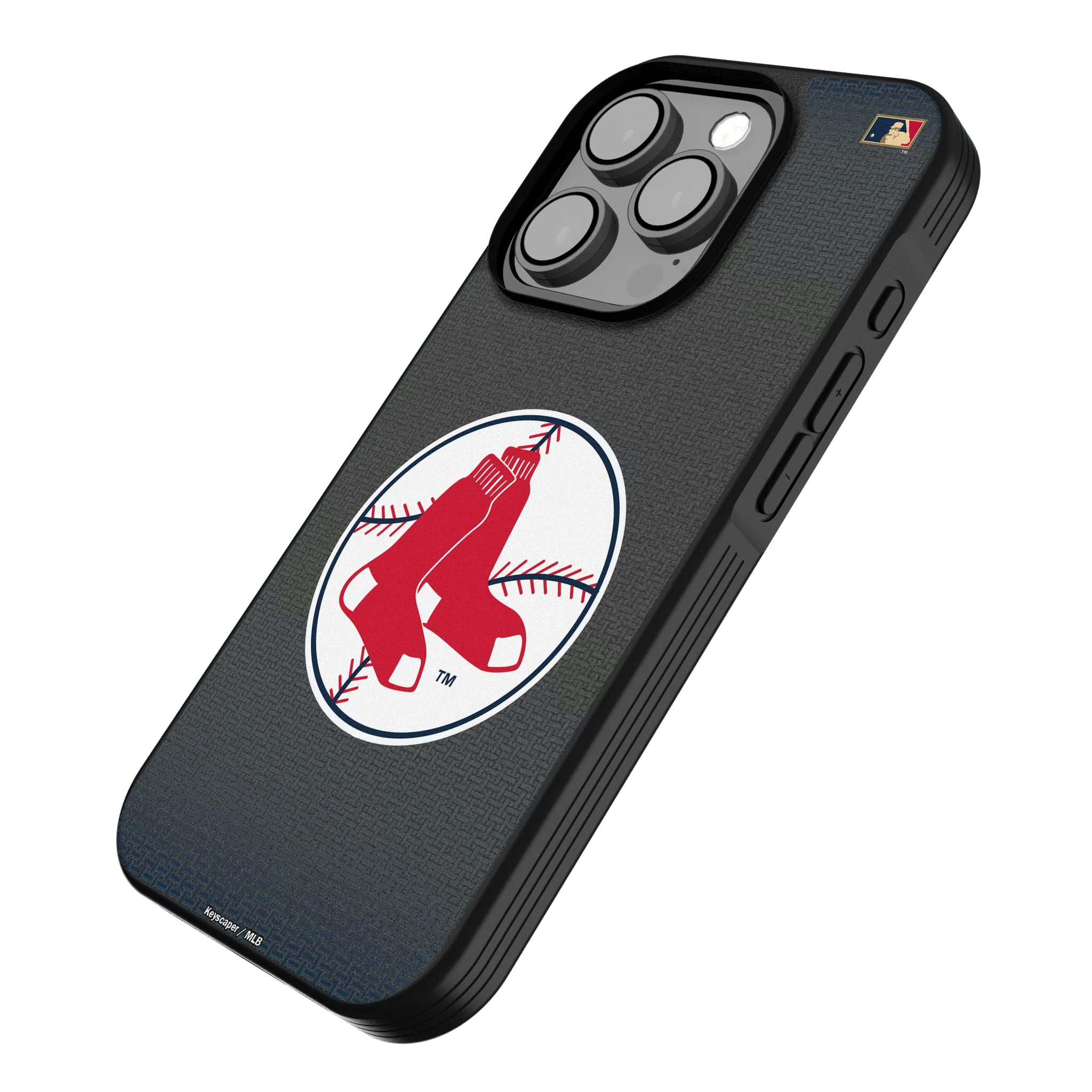 Boston Red Sox 1970-1975 - Cooperstown Collection Linen iPhone Bump Phone Case for Apple iPhone - Isometric View