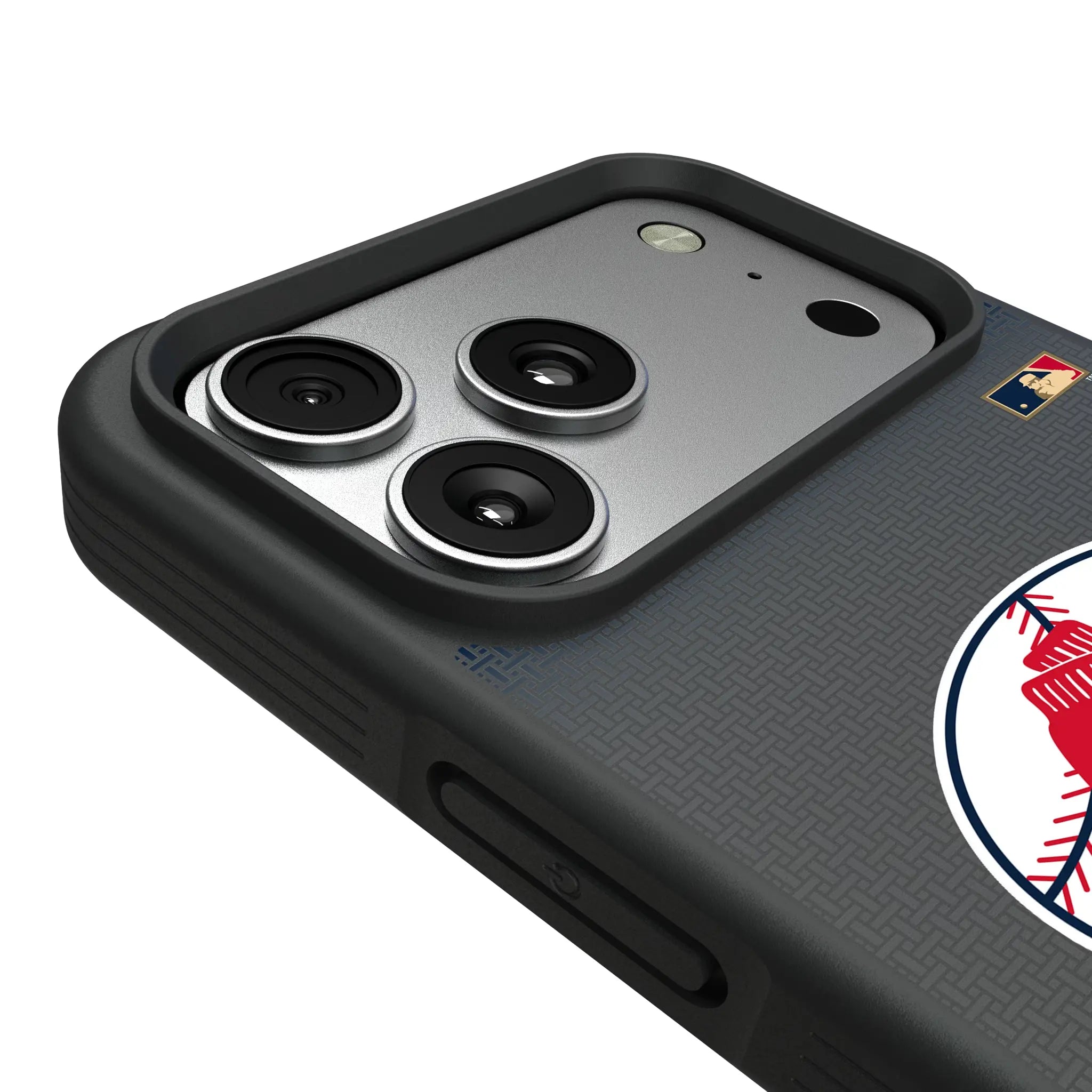 Boston Red Sox 1970-1975 - Cooperstown Collection Linen iPhone Bump Phone Case for Apple iPhone - Detail#Device_iPhone 17 Pro Max