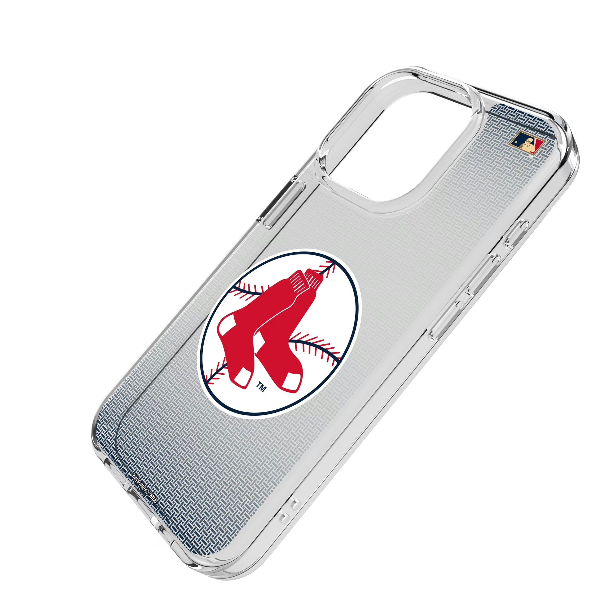 Boston Red Sox 1970-1975 - Cooperstown Collection Linen iPhone Clear Phone Case for Apple iPhone - Isometric View