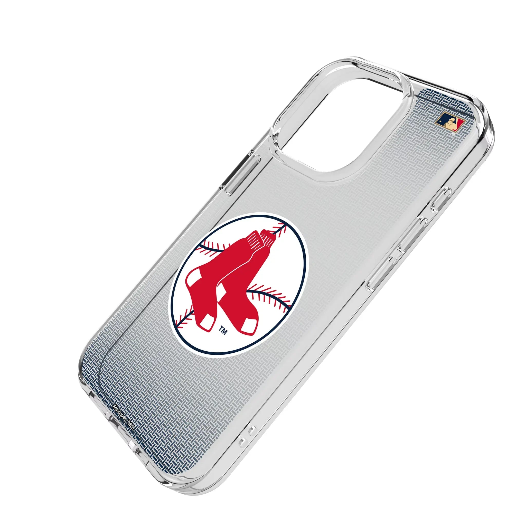 Boston Red Sox 1970-1975 - Cooperstown Collection Linen iPhone Clear Phone Case for Apple iPhone - Isometric View