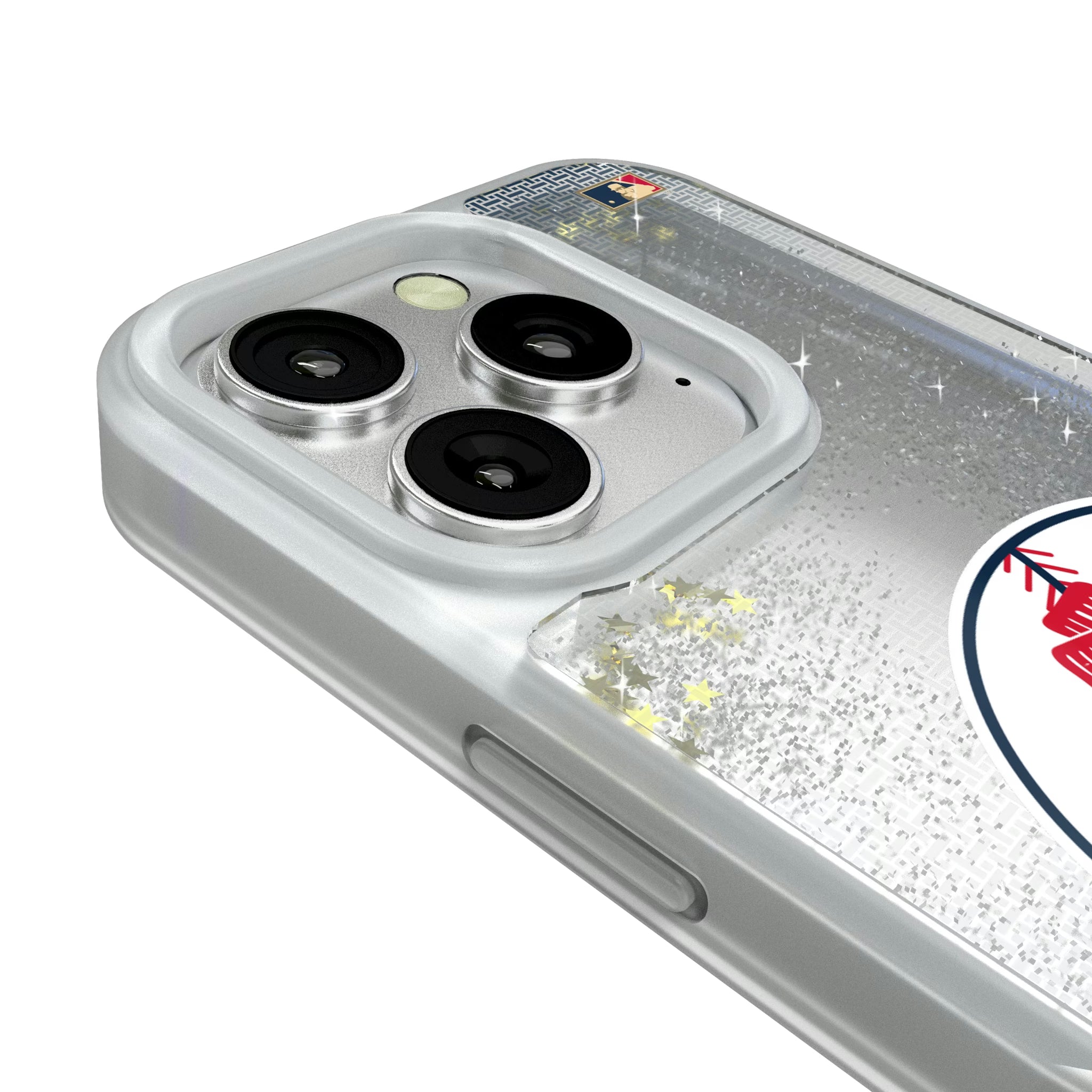 Boston Red Sox 1970-1975 - Cooperstown Collection Linen iPhone Glitter Phone Case for Apple iPhone - Detail#Device_iPhone 16 Pro