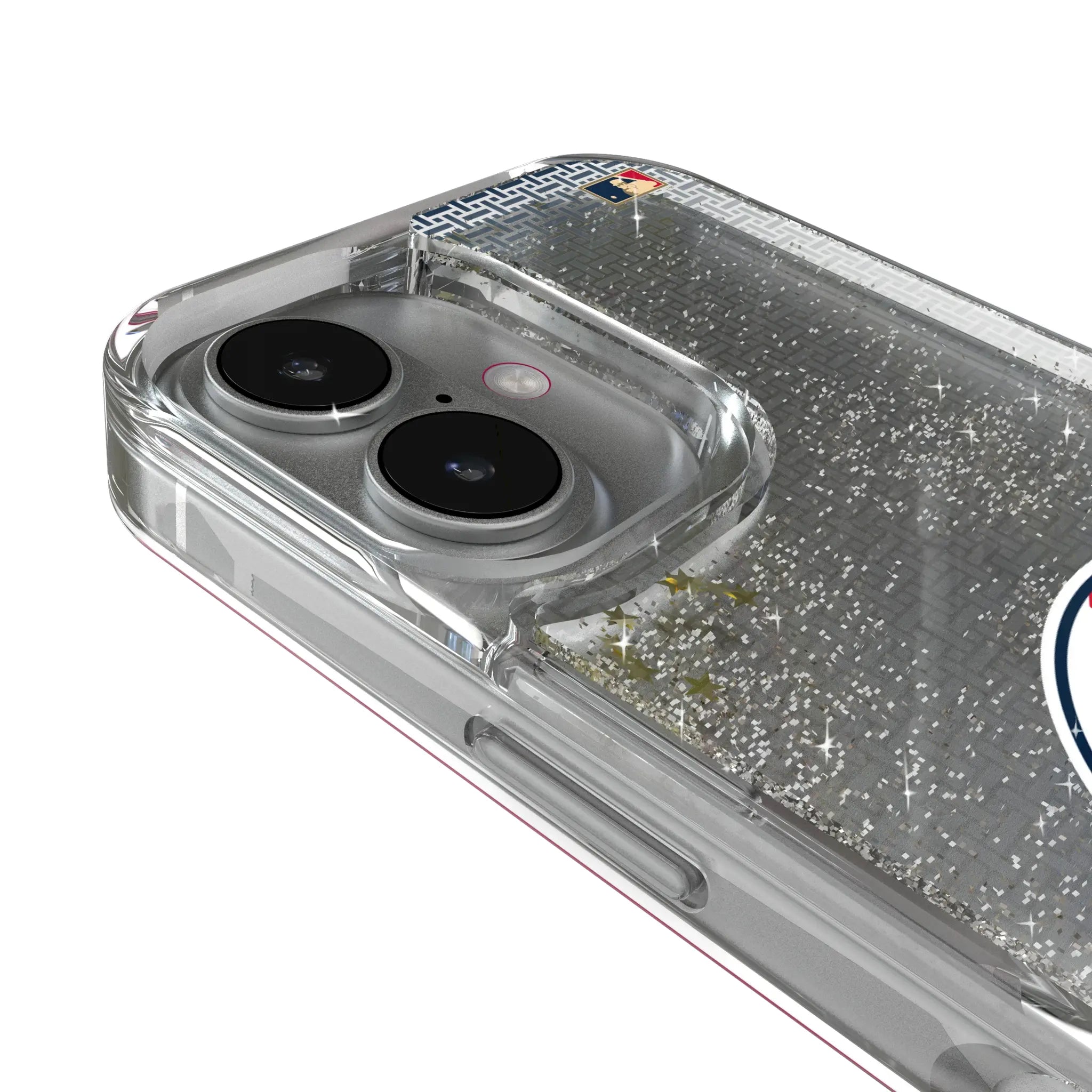 Boston Red Sox 1970-1975 - Cooperstown Collection Linen iPhone Glitter Phone Case for Apple iPhone - Detail