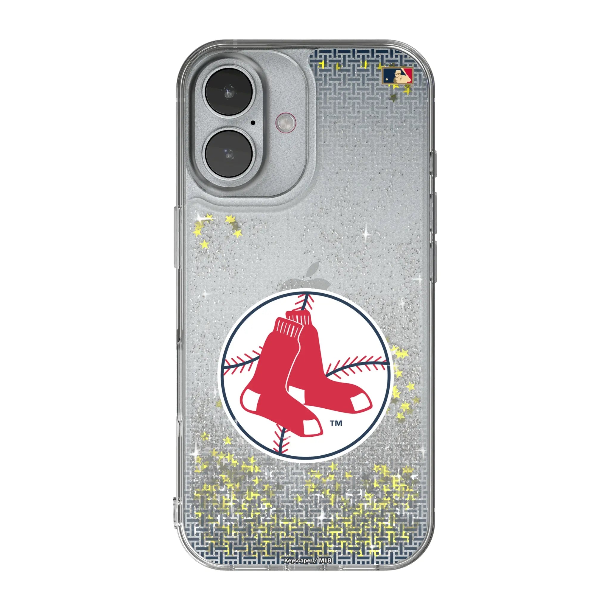 Boston Red Sox 1970-1975 - Cooperstown Collection Linen iPhone Glitter Phone Case for Apple iPhone