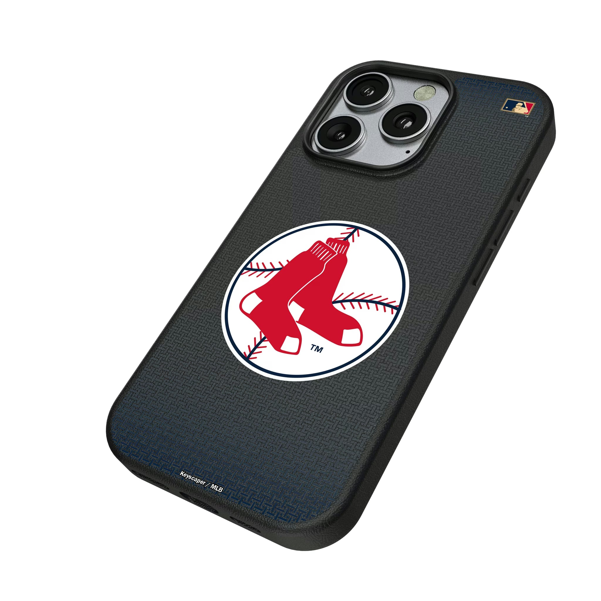 Boston Red Sox 1970-1975 - Cooperstown Collection Linen iPhone MagSafe Compatible Phone Case for Apple iPhone - Isometric View