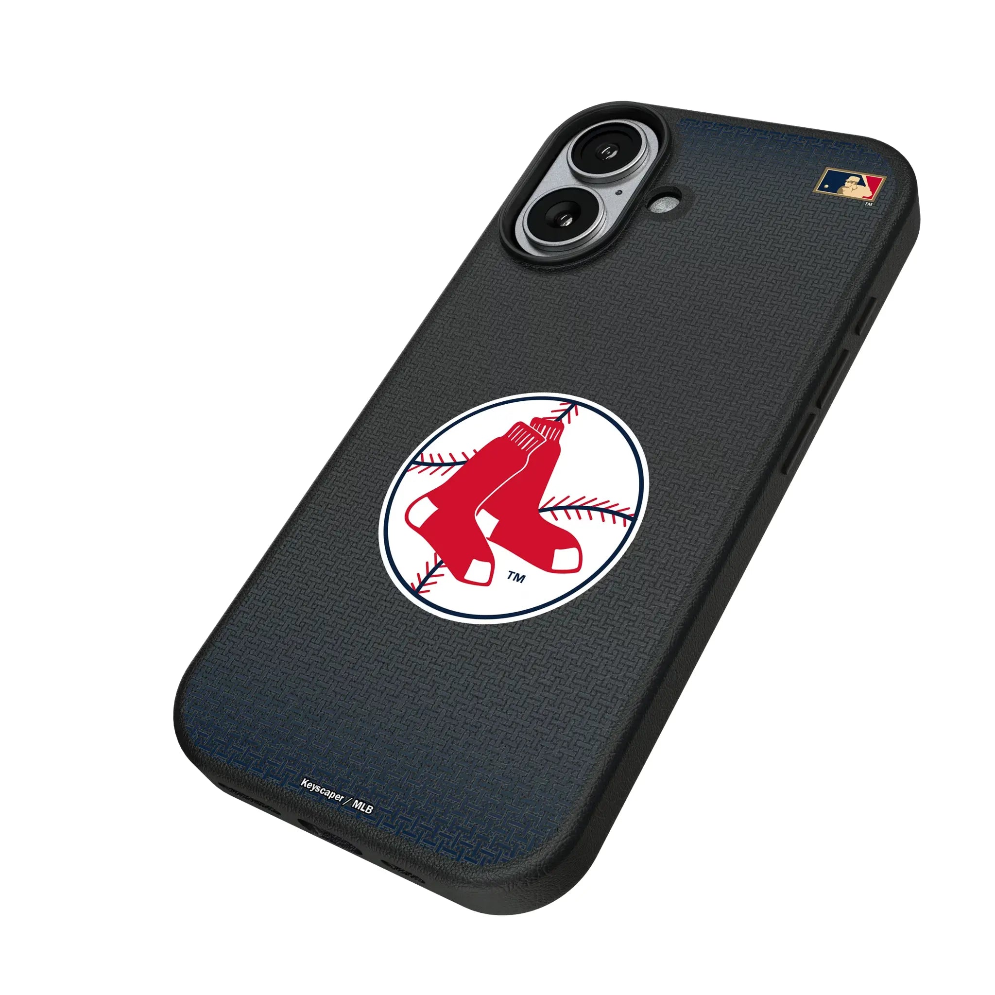 Boston Red Sox 1970-1975 - Cooperstown Collection Linen iPhone MagSafe Compatible Phone Case for Apple iPhone - Isometric View#Device_iPhone 17