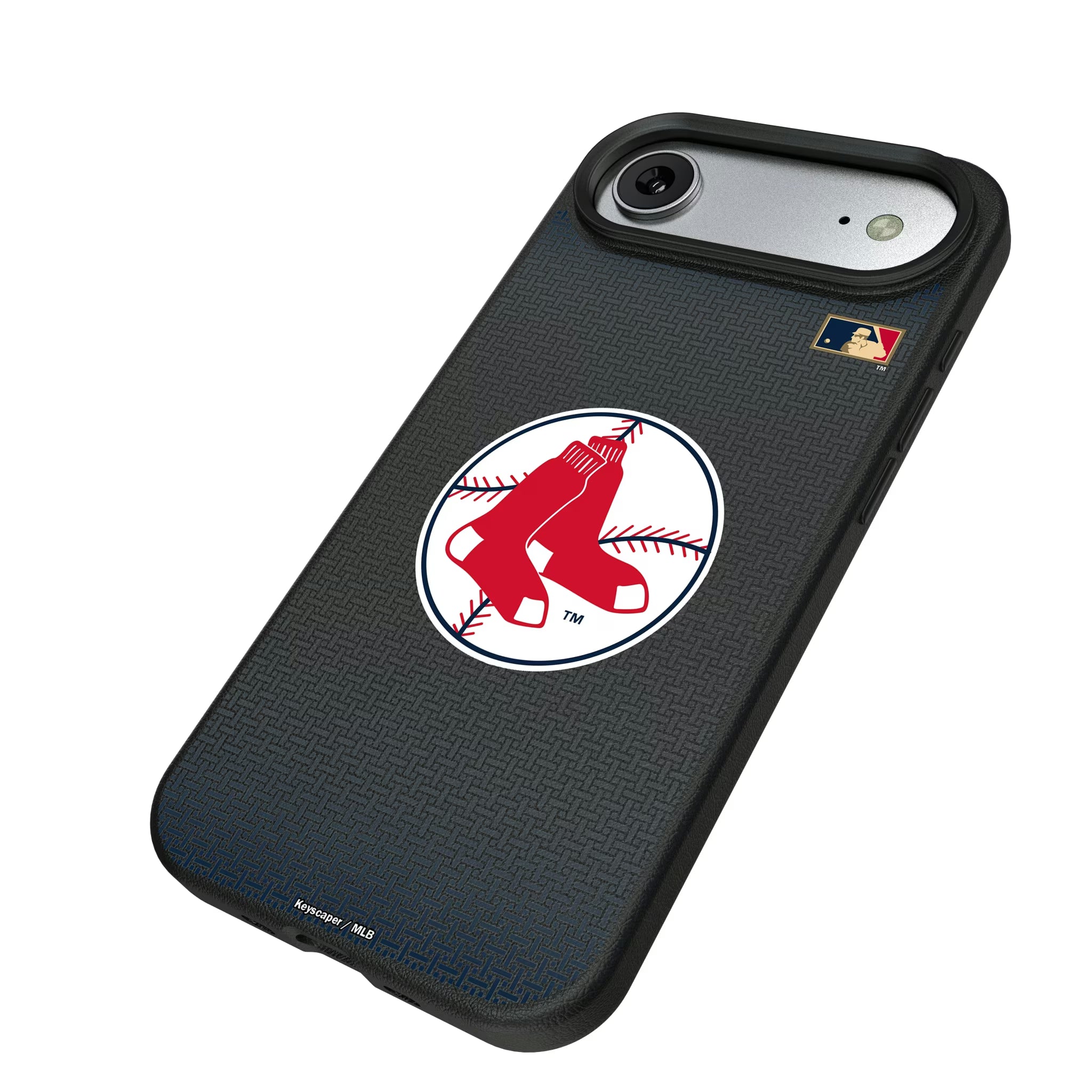 Boston Red Sox 1970-1975 - Cooperstown Collection Linen iPhone MagSafe Compatible Phone Case for Apple iPhone - Isometric View#Device_iPhone Air