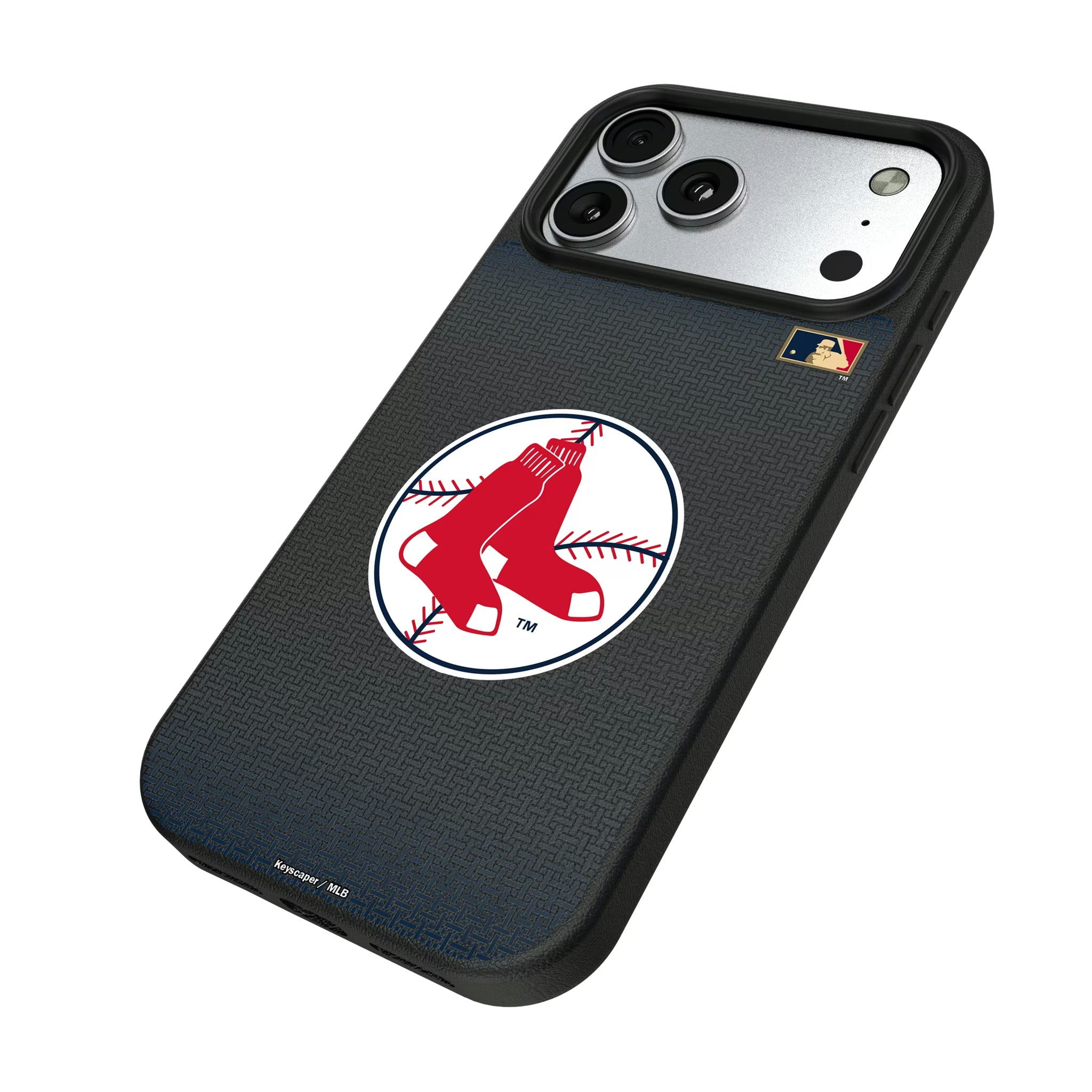 Boston Red Sox 1970-1975 - Cooperstown Collection Linen iPhone MagSafe Compatible Phone Case for Apple iPhone - Isometric View#Device_iPhone 17 Pro Max