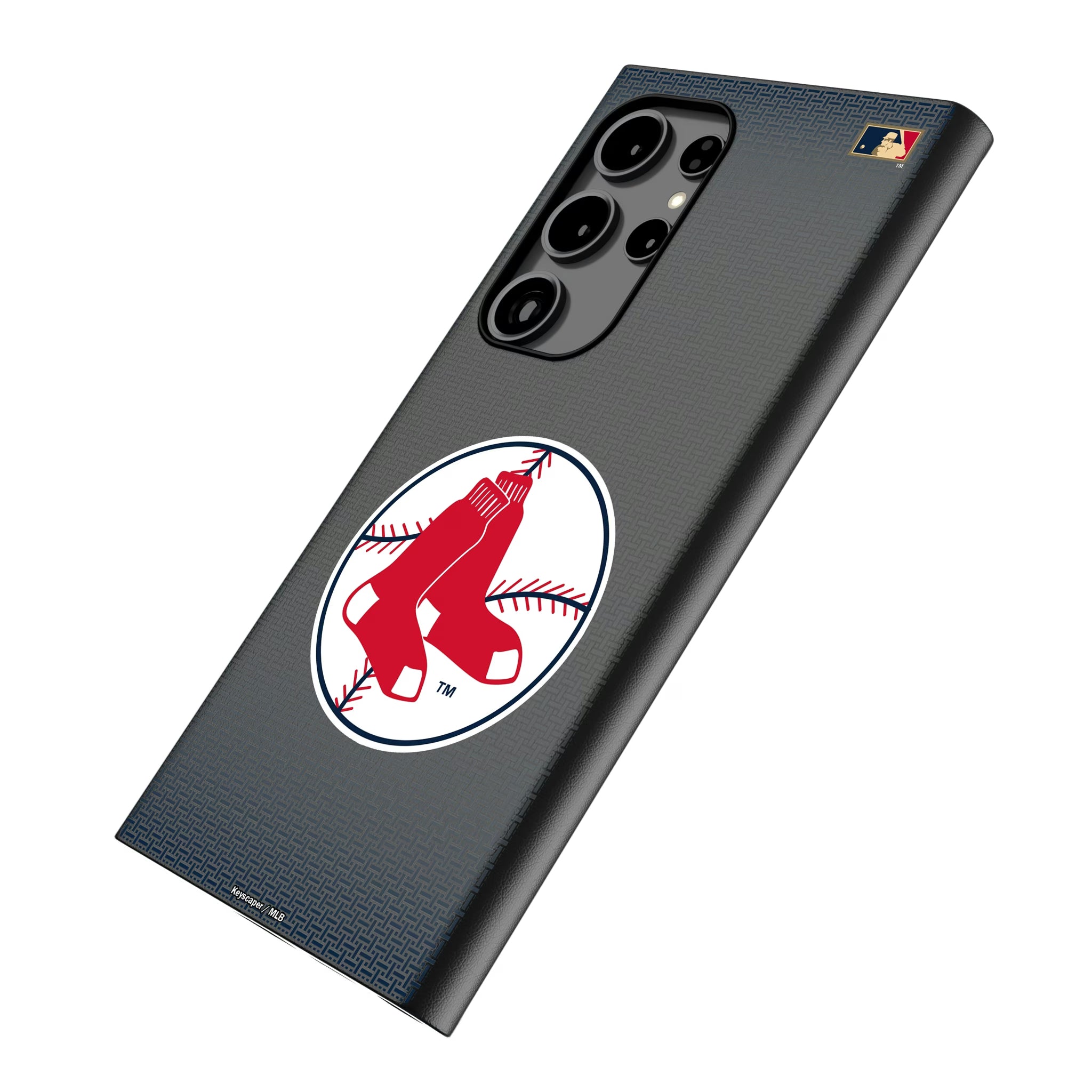 Boston Red Sox 1970-1975 - Cooperstown Collection Linen Galaxy MagSafe Compatible Phone Case for Samsung Galaxy - Isometric View