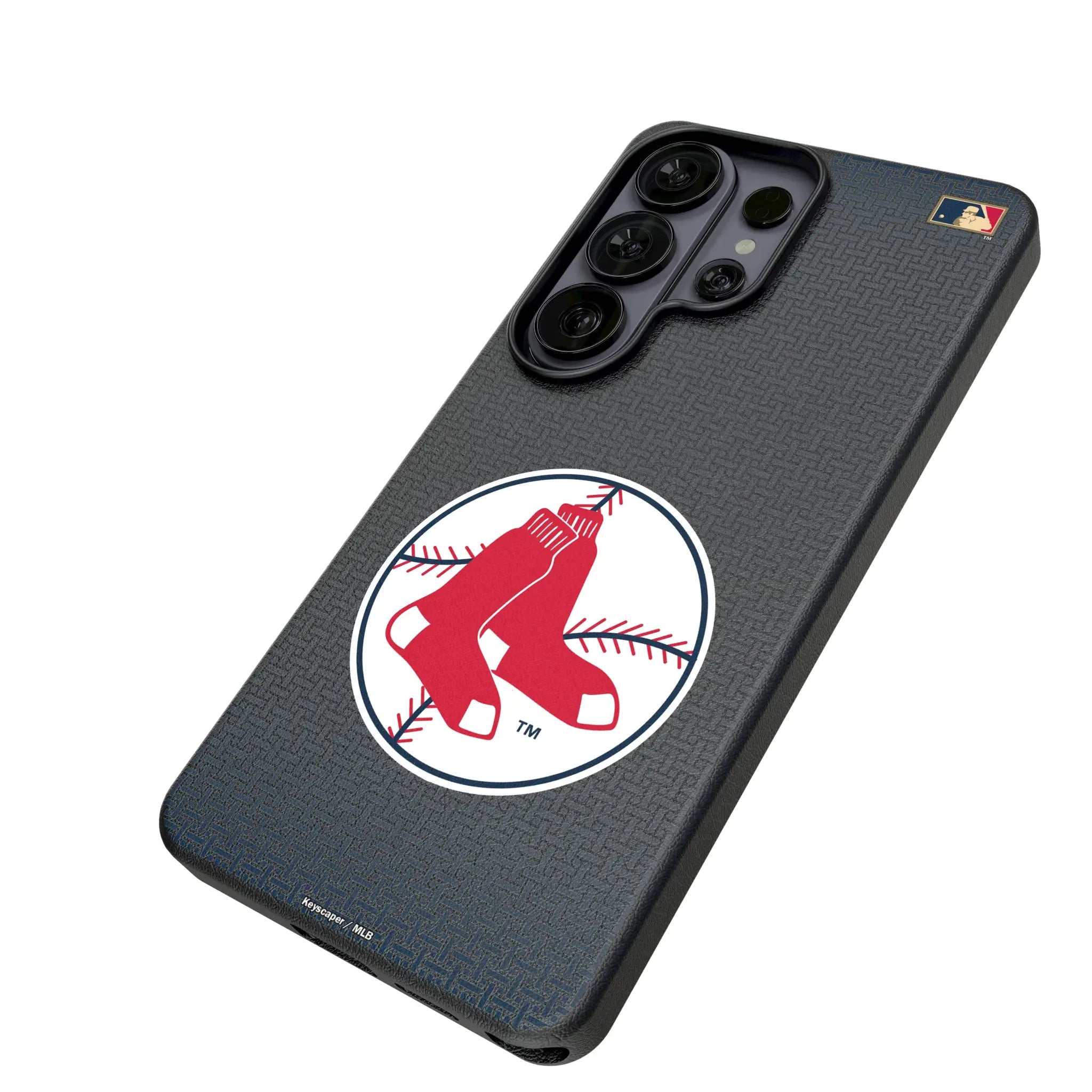 Boston Red Sox 1970-1975 - Cooperstown Collection Linen Galaxy MagSafe Compatible Phone Case for Samsung Galaxy - Isometric View#Device_Galaxy S26 Ultra