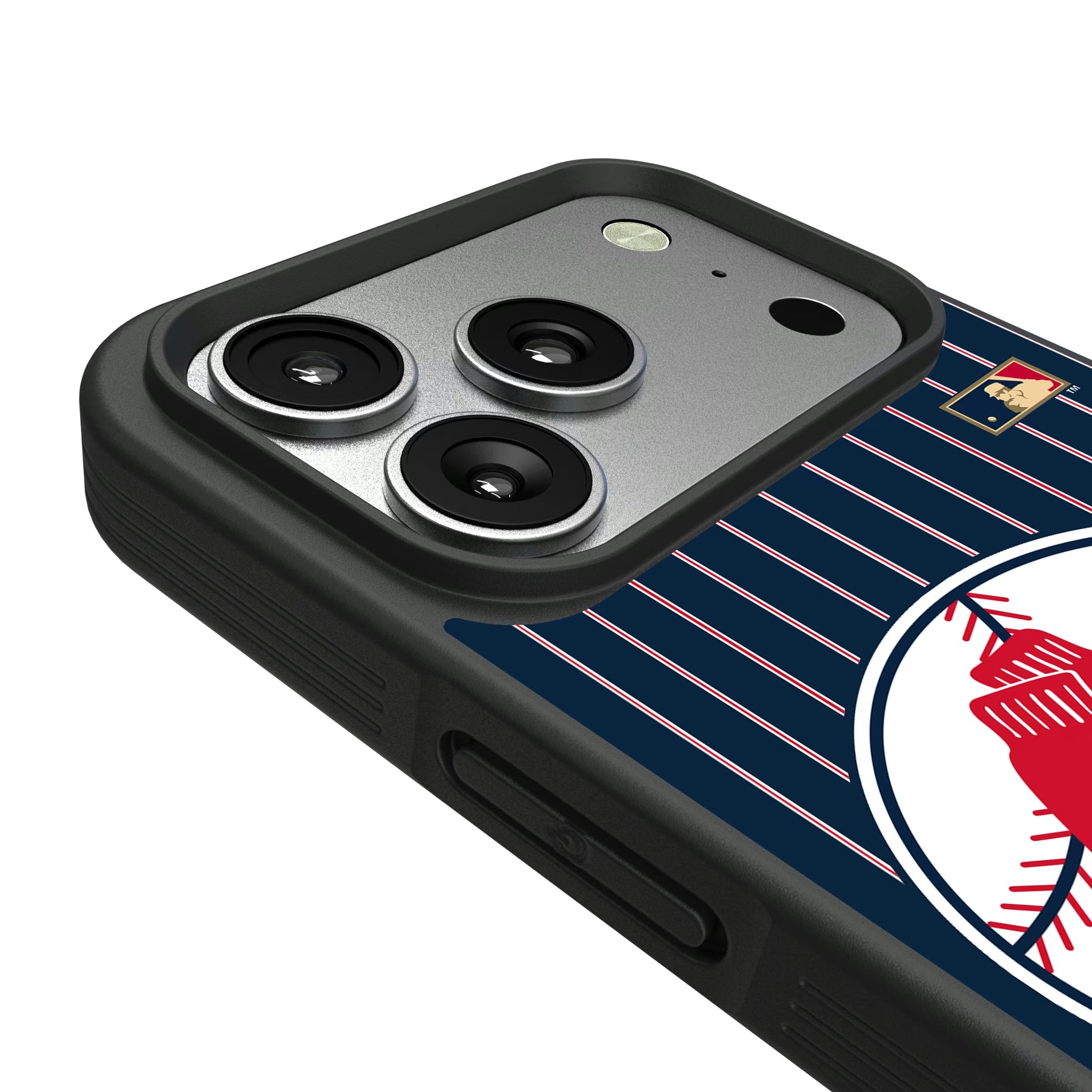 Boston Red Sox 1970-1975 - Cooperstown Collection Pinstripe iPhone Bump Phone Case for Apple iPhone - Detail#Device_iPhone 17 Pro