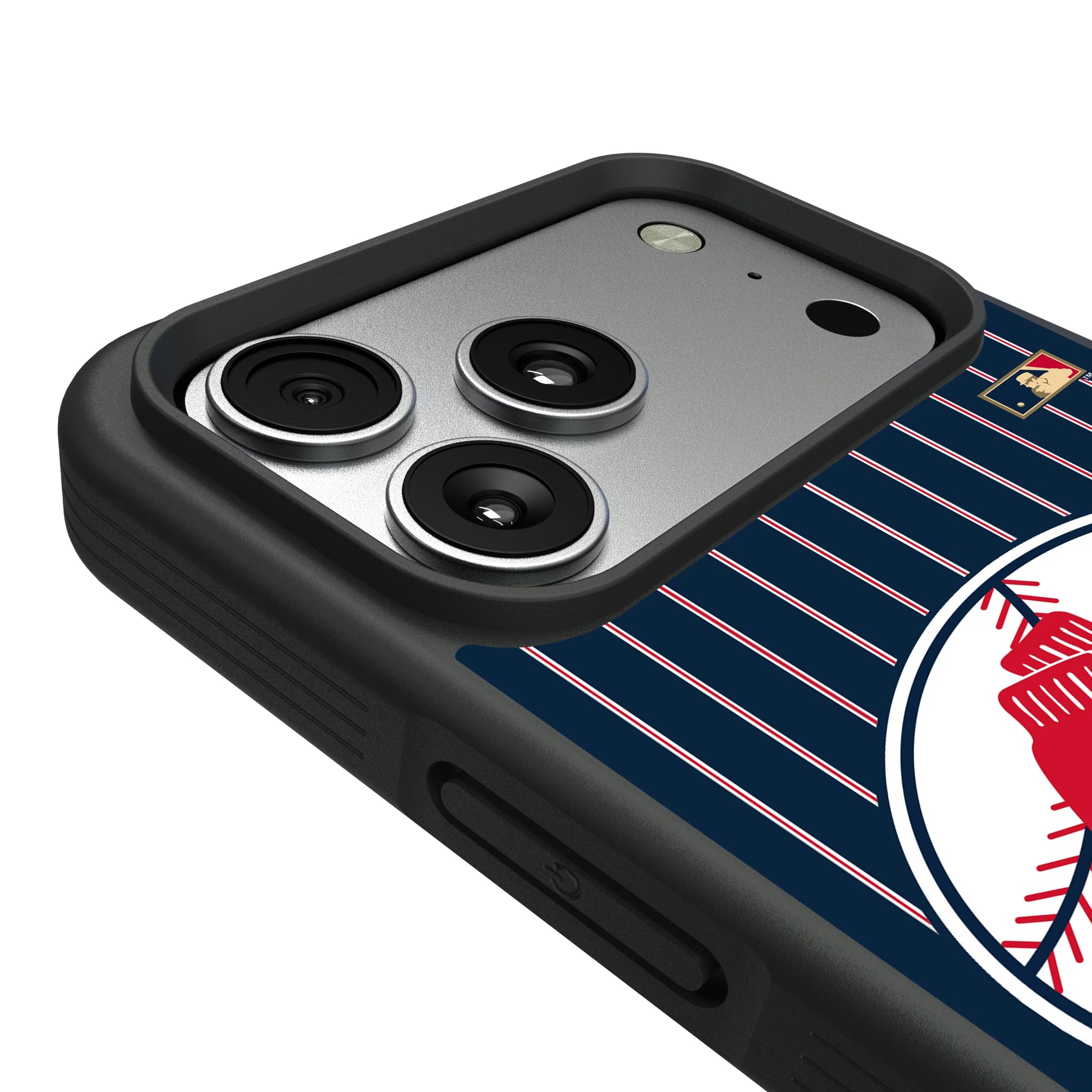 Boston Red Sox 1970-1975 - Cooperstown Collection Pinstripe iPhone Bump Phone Case for Apple iPhone - Detail#Device_iPhone 17 Pro Max