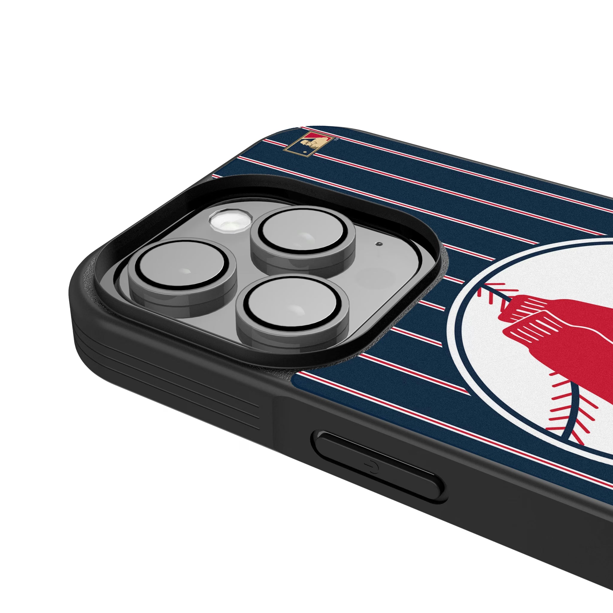 Boston Red Sox 1970-1975 - Cooperstown Collection Pinstripe iPhone Bump Phone Case for Apple iPhone - Detail