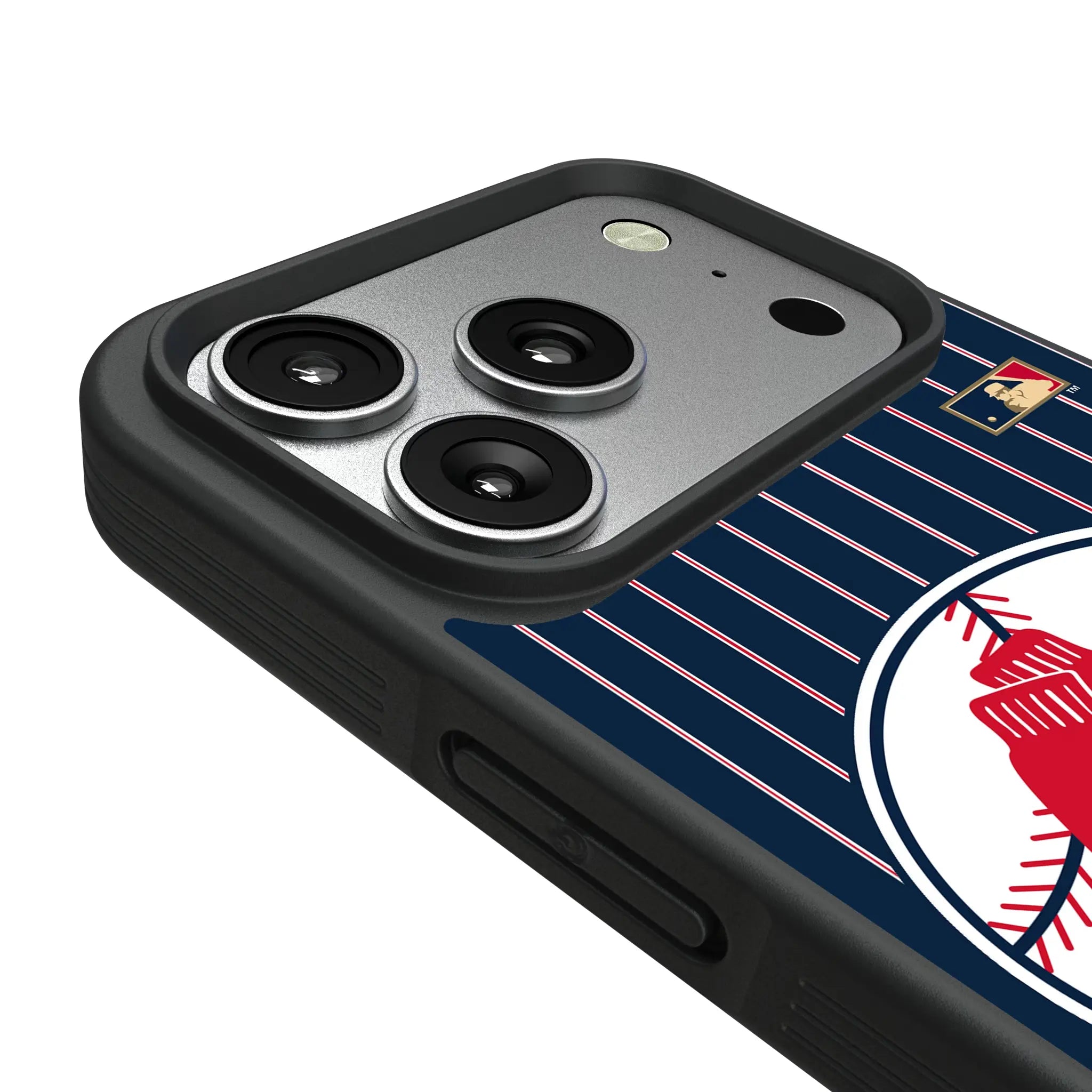 Boston Red Sox 1970-1975 - Cooperstown Collection Pinstripe iPhone Bump Phone Case for Apple iPhone - Detail#Device_iPhone 17 Pro