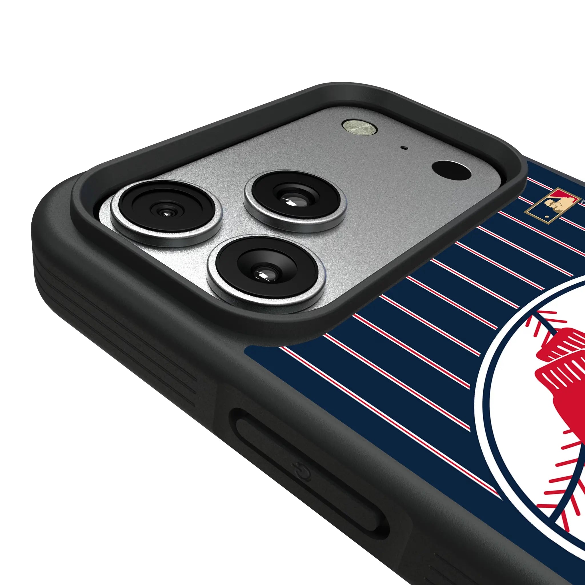 Boston Red Sox 1970-1975 - Cooperstown Collection Pinstripe iPhone Bump Phone Case for Apple iPhone - Detail#Device_iPhone 17 Pro Max