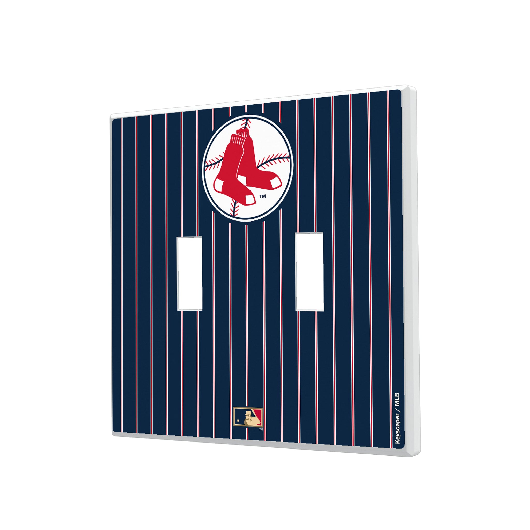 Boston Red Sox 1970-1975 - Cooperstown Collection Pinstripe Hidden-Screw Light Switch Plate#Style_Double Toggle