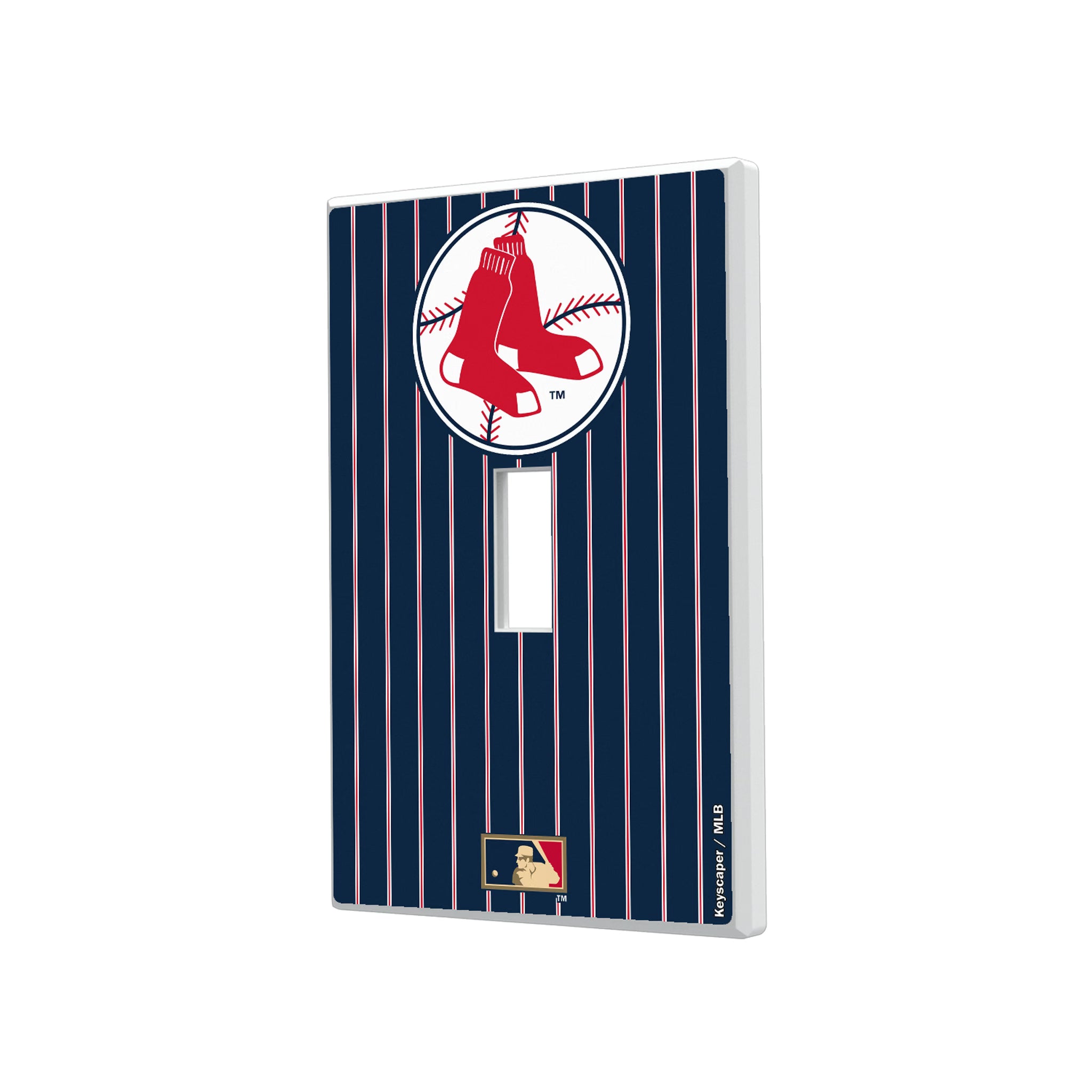 Boston Red Sox 1970-1975 - Cooperstown Collection Pinstripe Hidden-Screw Light Switch Plate#Style_Single Toggle