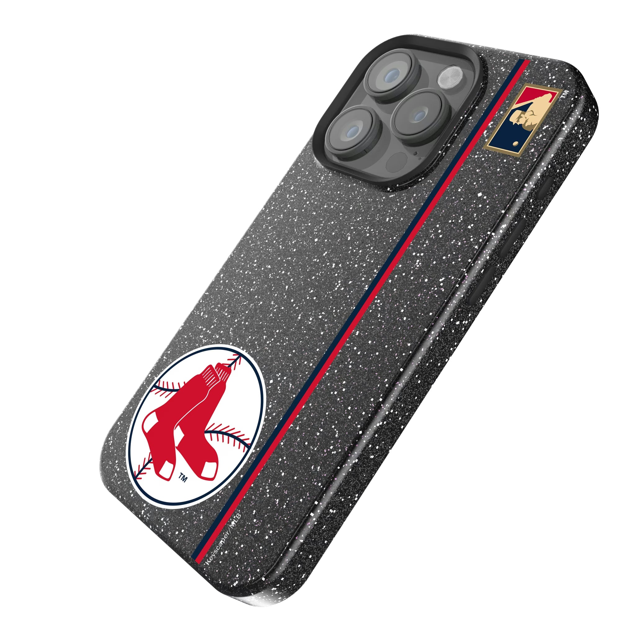 Boston Red Sox 1970-1975 - Cooperstown Collection Sidebar iPhone Bling Phone Case for Apple iPhone - Isometric View
