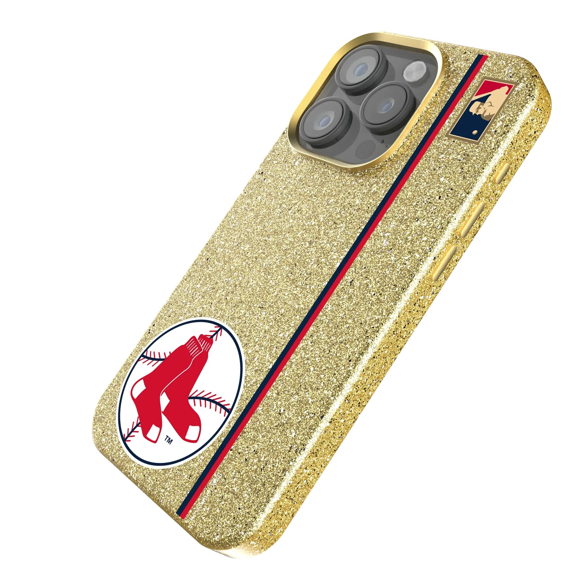 Boston Red Sox 1970-1975 - Cooperstown Collection Sidebar iPhone Bling Phone Case for Apple iPhone - Isometric View