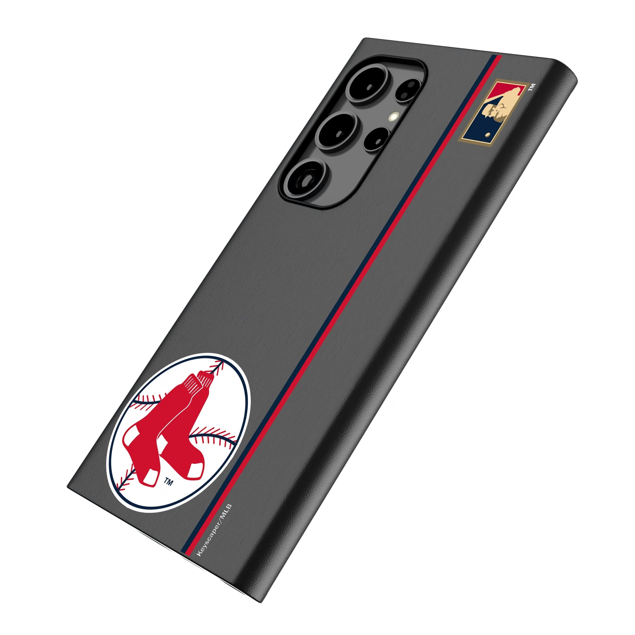 Boston Red Sox 1970-1975 - Cooperstown Collection Sidebar Galaxy MagSafe Compatible Phone Case for Samsung Galaxy - Isometric View