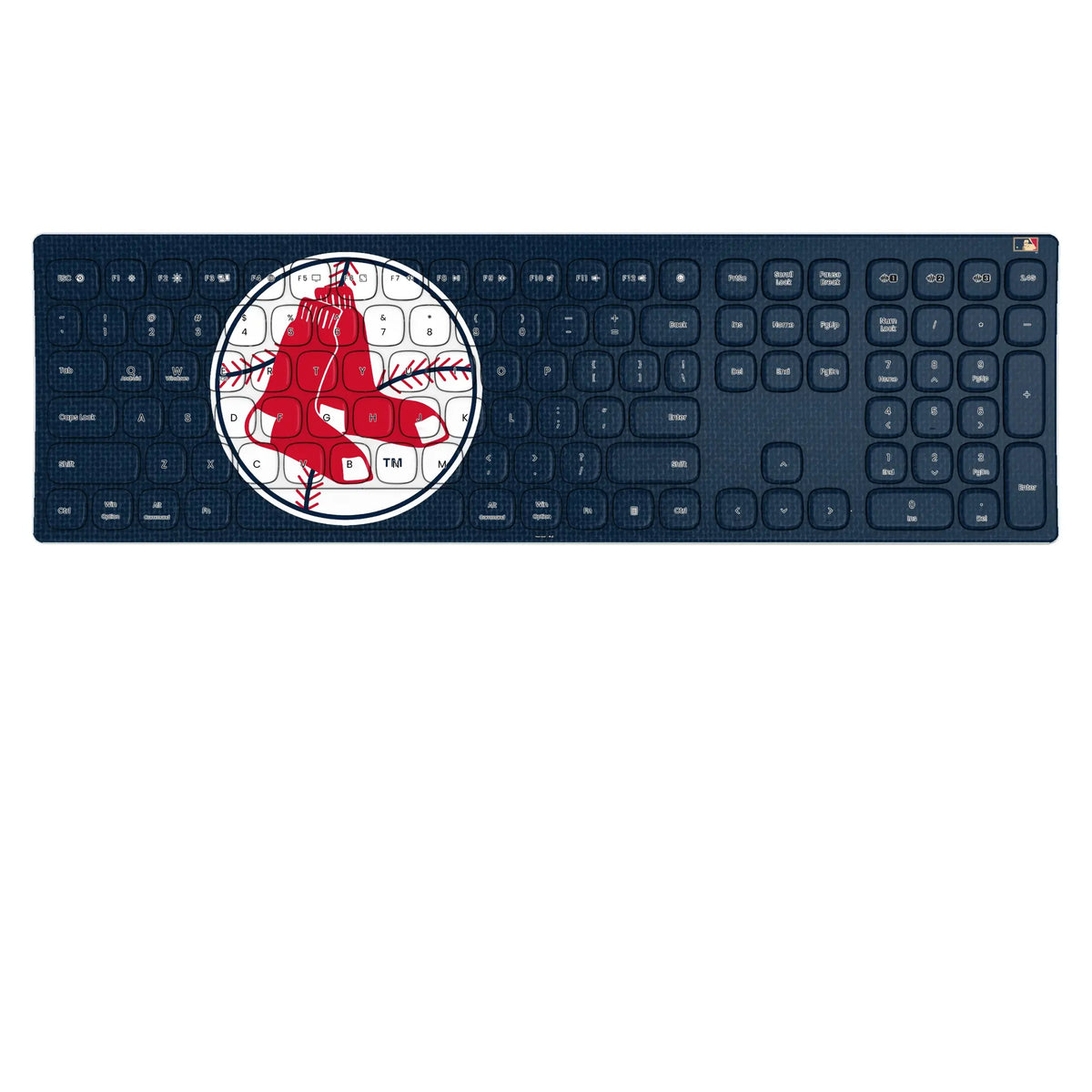 Boston Red Sox 1970-1975 - Cooperstown Collection Solid KKB605 Curved Wireless Keyboard