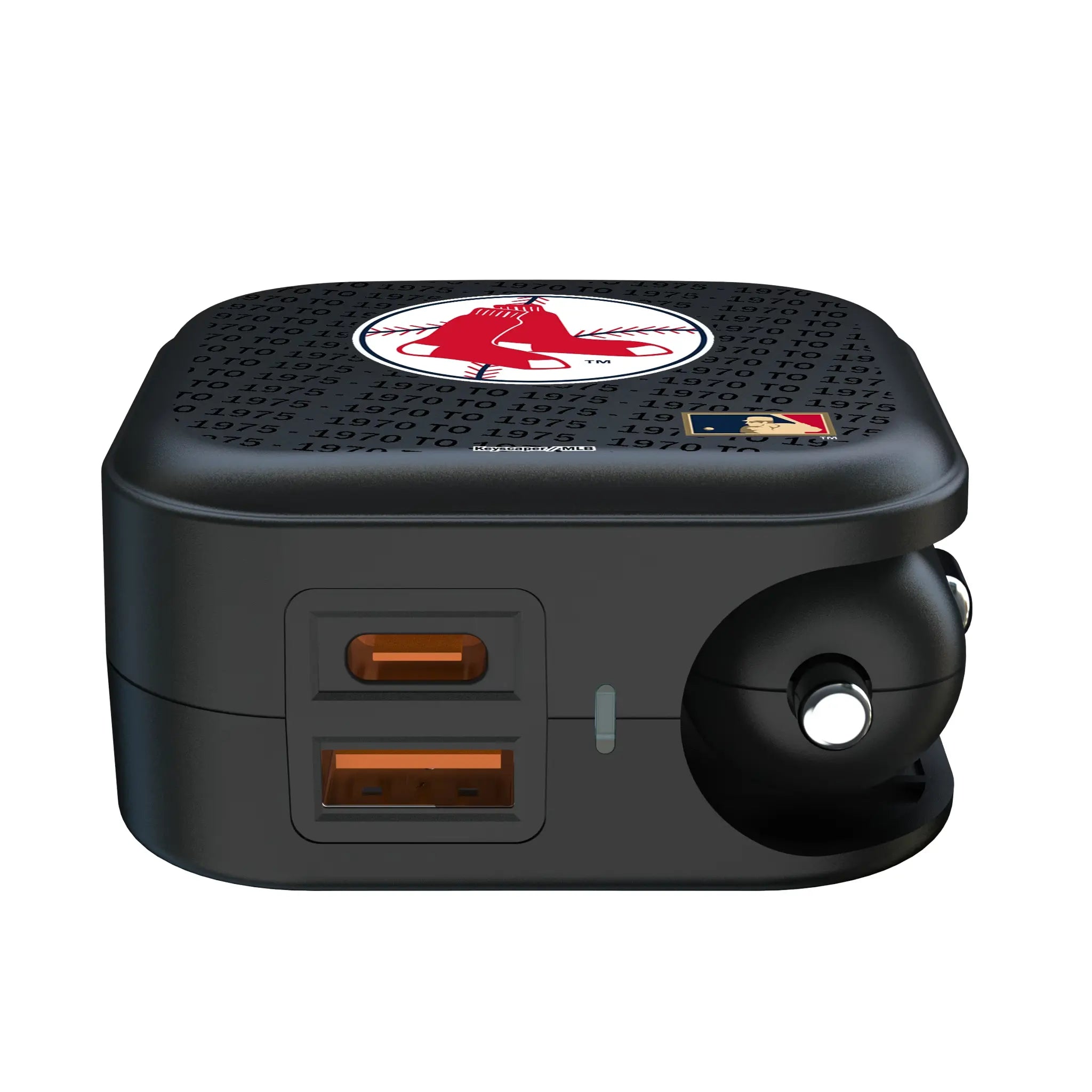 Boston Red Sox 1970-1975 - Cooperstown Collection Text Backdrop 2 in 1 USB A/C Charger