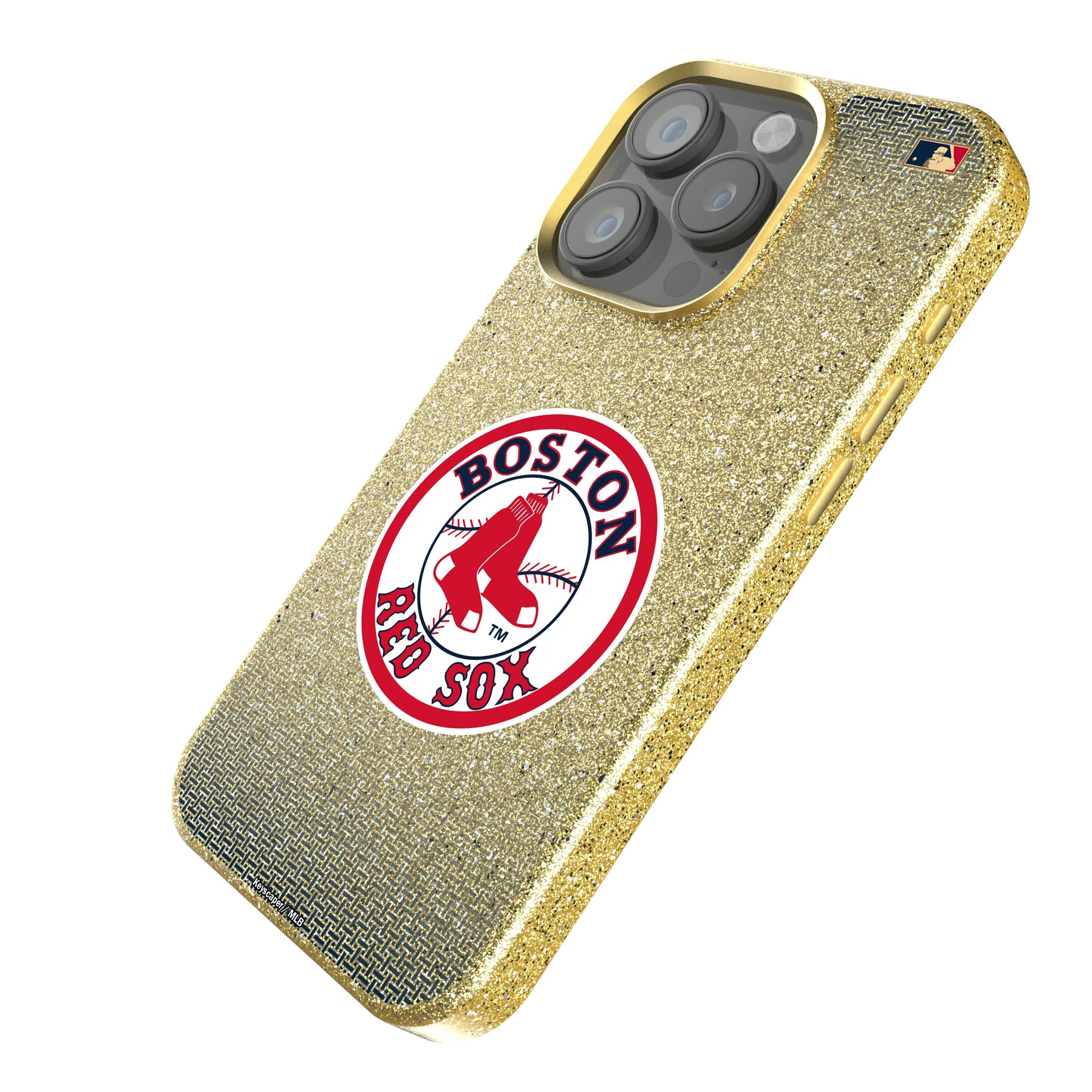 Boston Red Sox 1976-2008 - Cooperstown Collection Linen iPhone Bling Phone Case for Apple iPhone - Isometric View