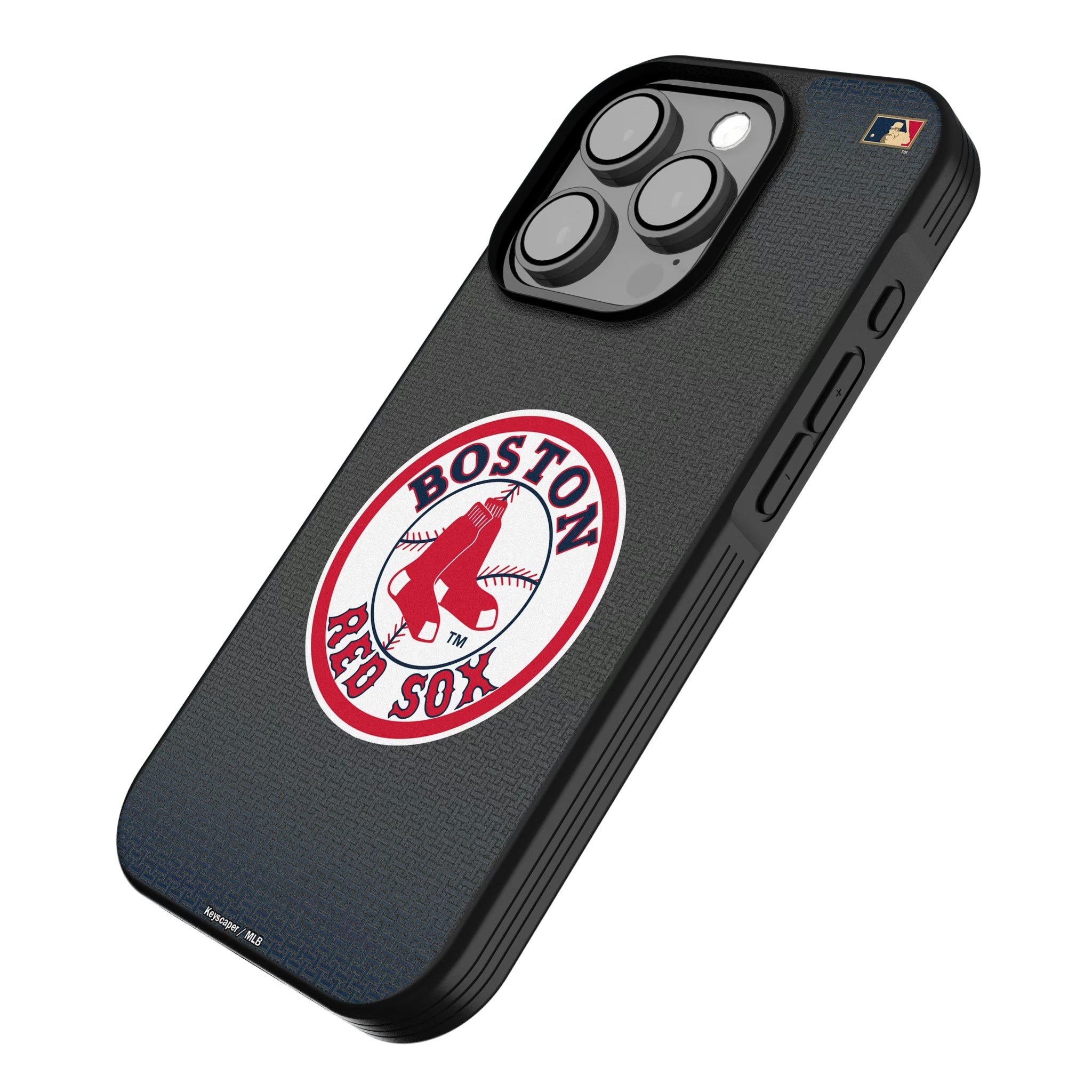 Boston Red Sox 1976-2008 - Cooperstown Collection Linen iPhone Bump Phone Case for Apple iPhone - Isometric View