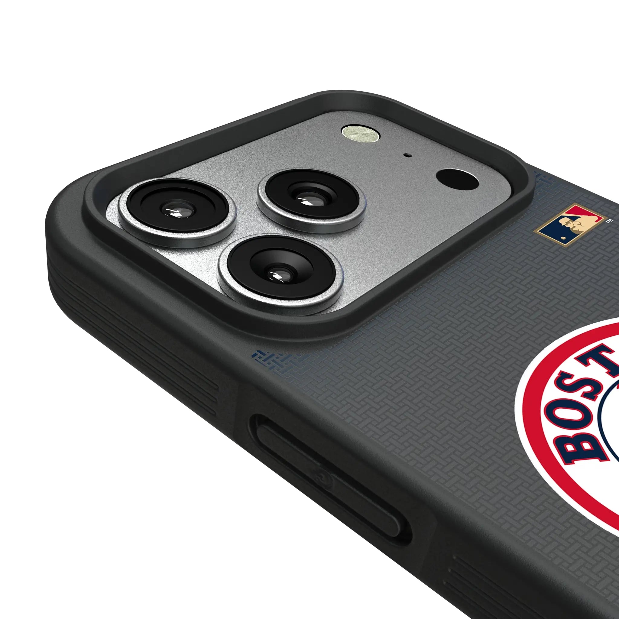 Boston Red Sox 1976-2008 - Cooperstown Collection Linen iPhone Bump Phone Case for Apple iPhone - Detail#Device_iPhone 17 Pro