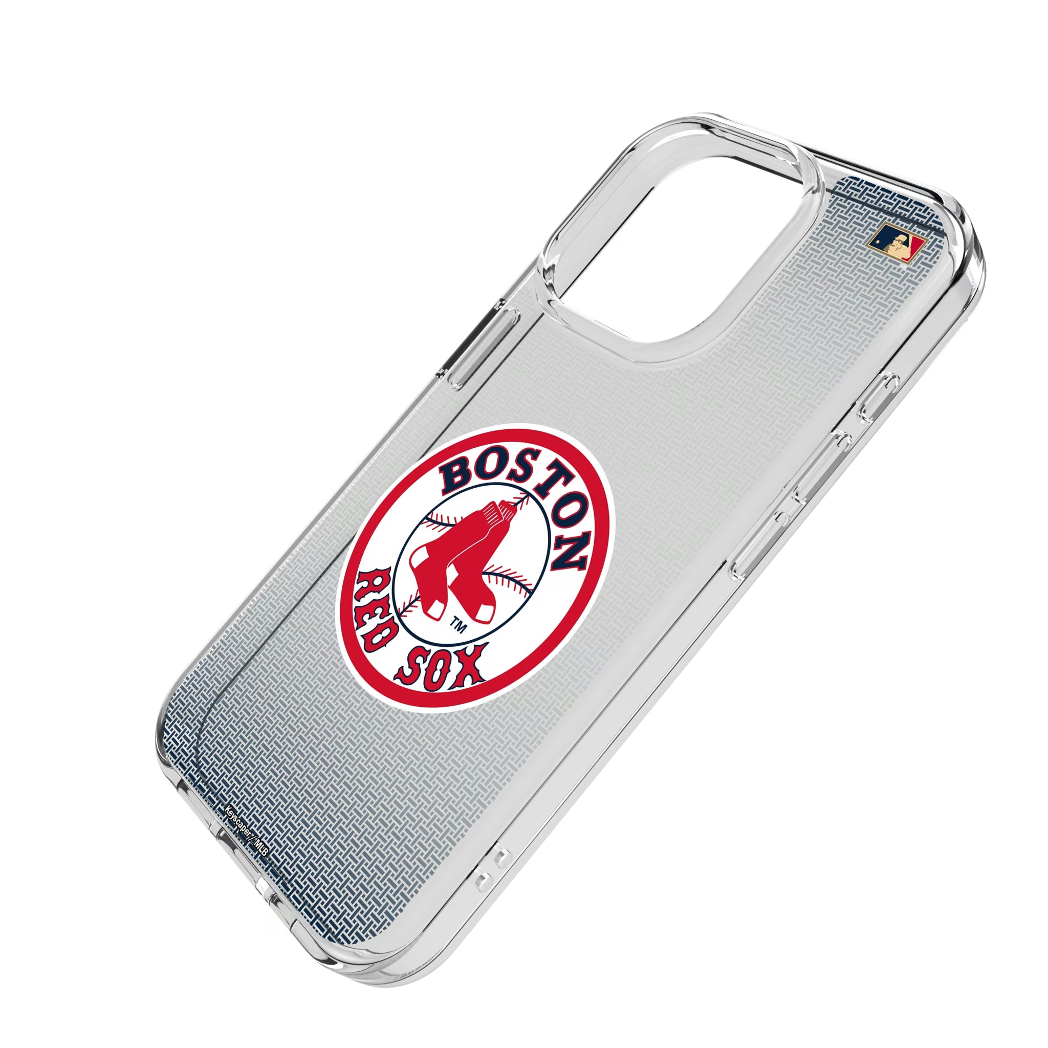 Boston Red Sox 1976-2008 - Cooperstown Collection Linen iPhone Clear Phone Case for Apple iPhone - Isometric View