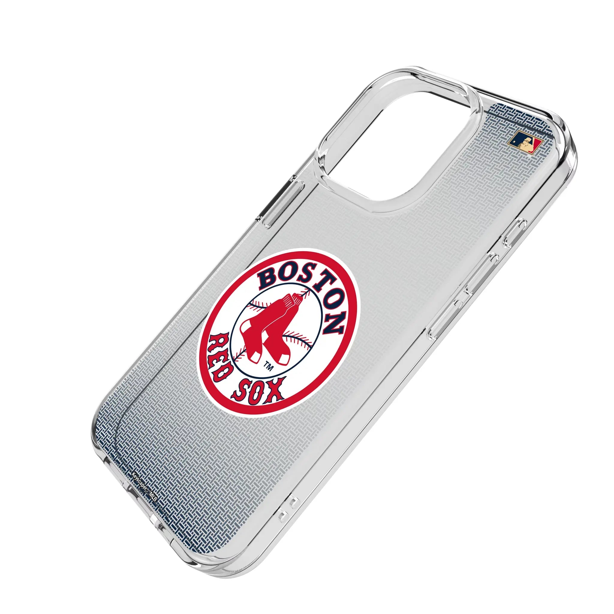 Boston Red Sox 1976-2008 - Cooperstown Collection Linen iPhone Clear Phone Case for Apple iPhone - Isometric View