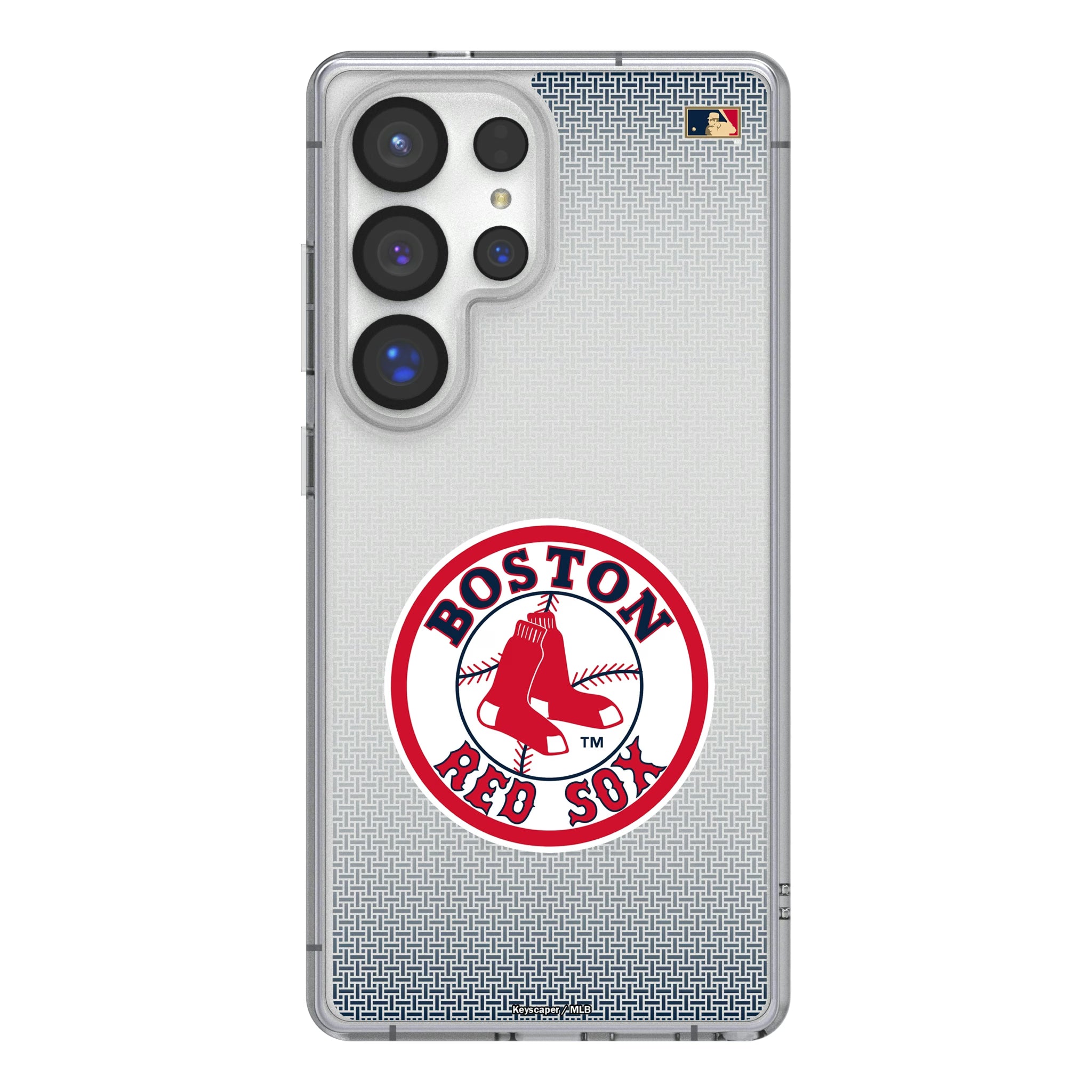 Boston Red Sox 1976-2008 - Cooperstown Collection Linen Galaxy Clear Phone Case for Samsung Galaxy