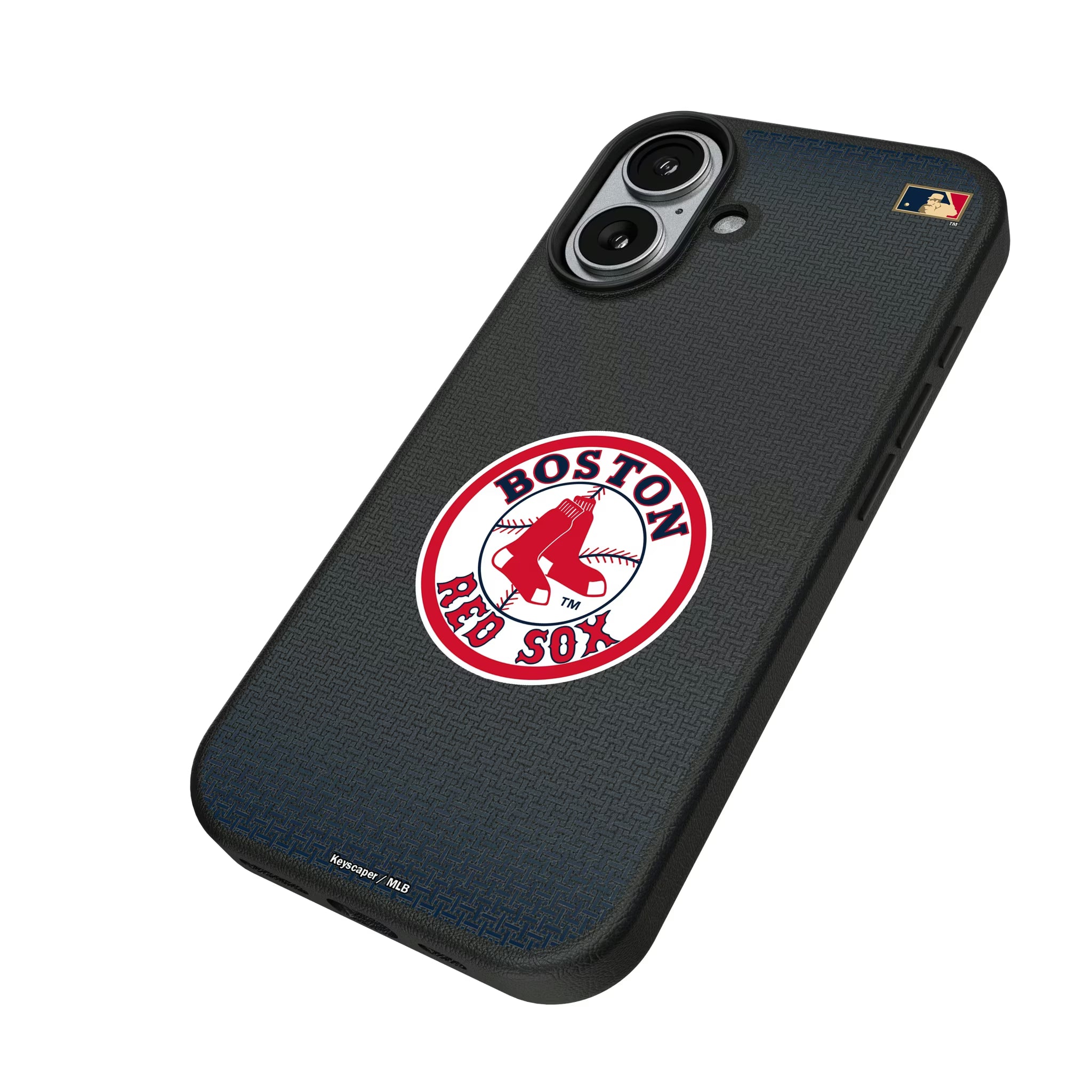 Boston Red Sox 1976-2008 - Cooperstown Collection Linen iPhone MagSafe Compatible Phone Case for Apple iPhone - Isometric View#Device_iPhone 17