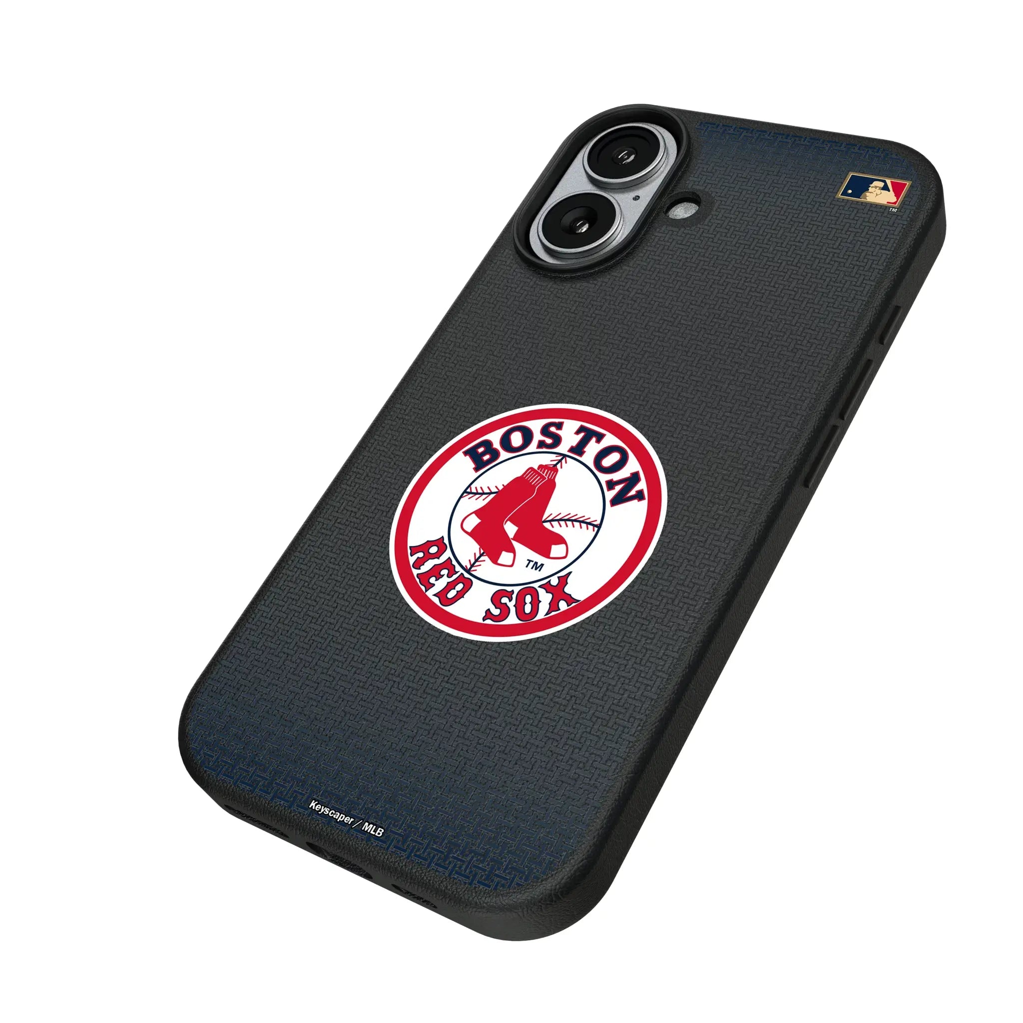 Boston Red Sox 1976-2008 - Cooperstown Collection Linen iPhone MagSafe Compatible Phone Case for Apple iPhone - Isometric View#Device_iPhone 17