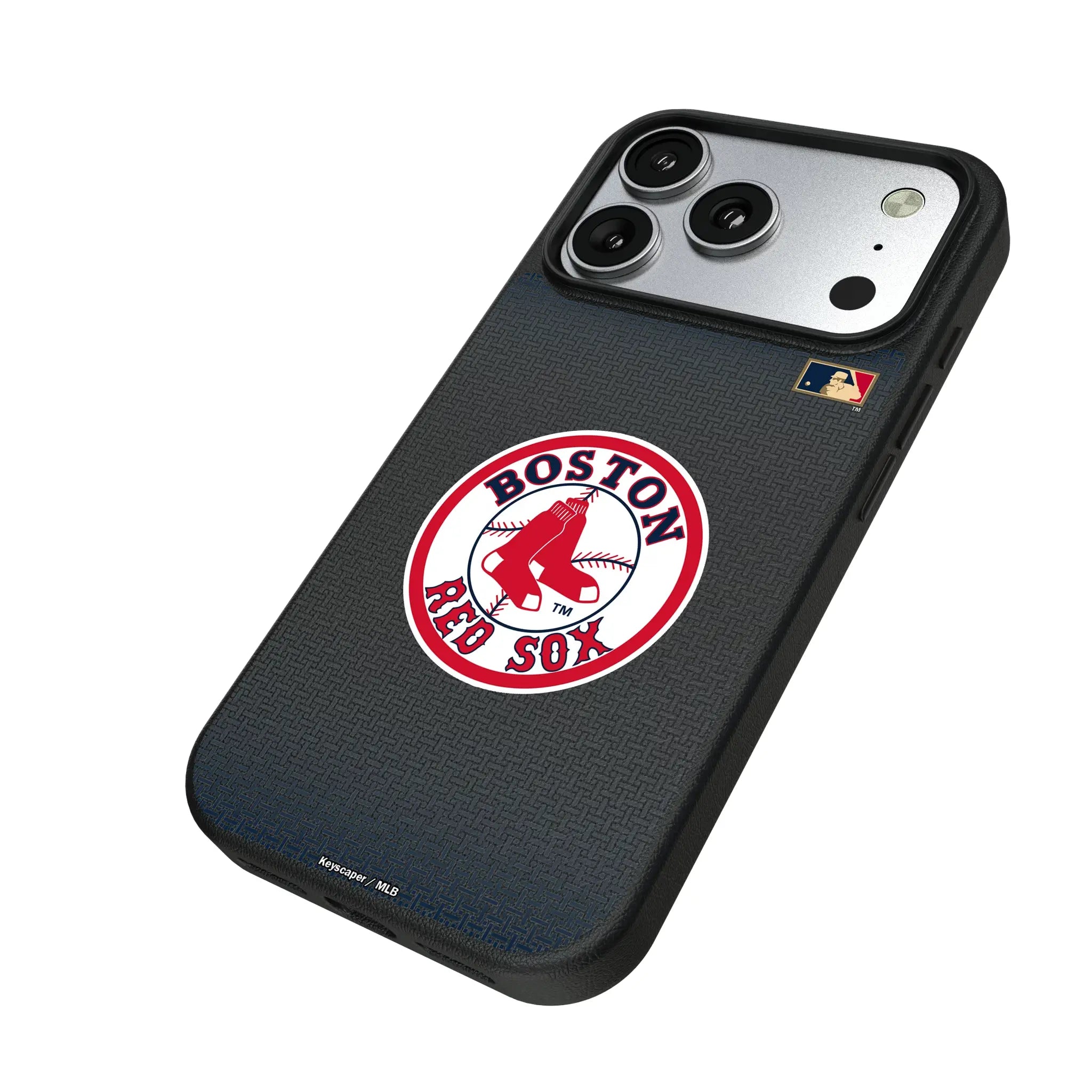 Boston Red Sox 1976-2008 - Cooperstown Collection Linen iPhone MagSafe Compatible Phone Case for Apple iPhone - Isometric View#Device_iPhone 17 Pro