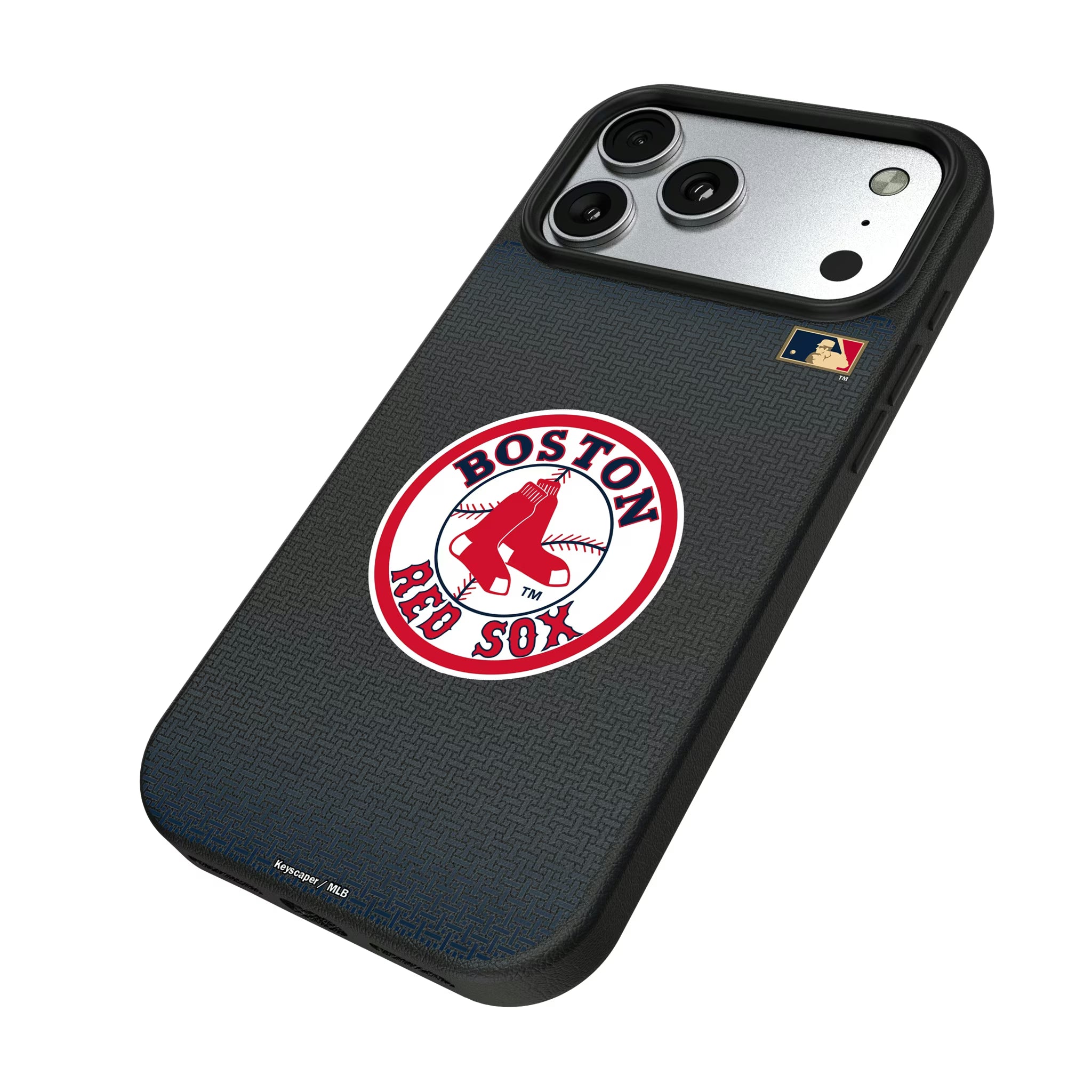 Boston Red Sox 1976-2008 - Cooperstown Collection Linen iPhone MagSafe Compatible Phone Case for Apple iPhone - Isometric View#Device_iPhone 17 Pro Max
