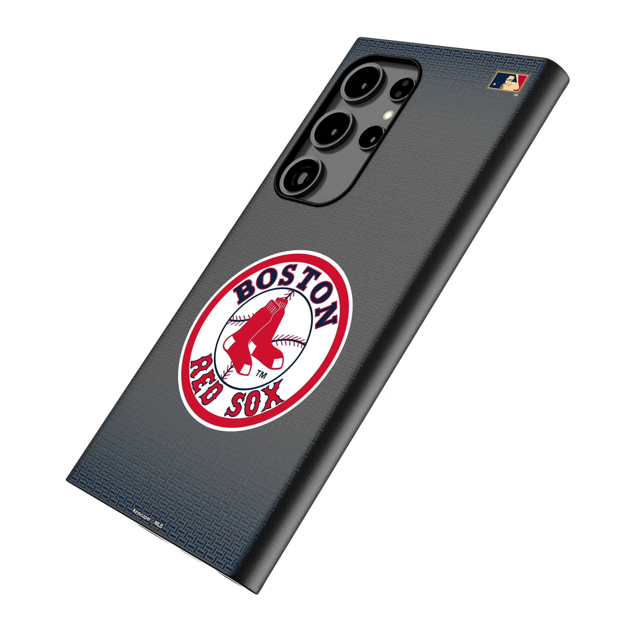 Boston Red Sox 1976-2008 - Cooperstown Collection Linen Galaxy MagSafe Compatible Phone Case for Samsung Galaxy - Isometric View