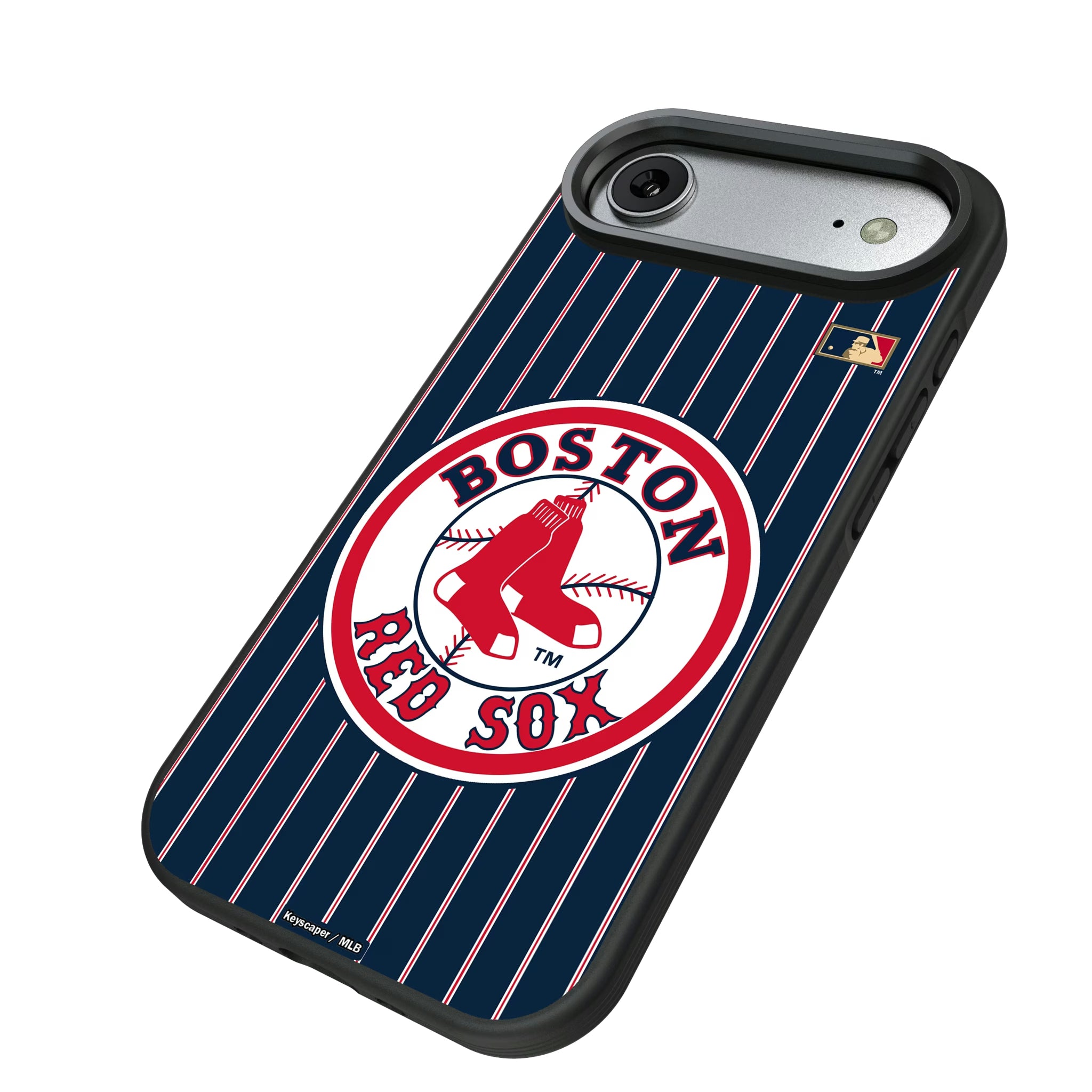Boston Red Sox 1976-2008 - Cooperstown Collection Pinstripe iPhone Bump Phone Case for Apple iPhone - Isometric View#Device_iPhone Air