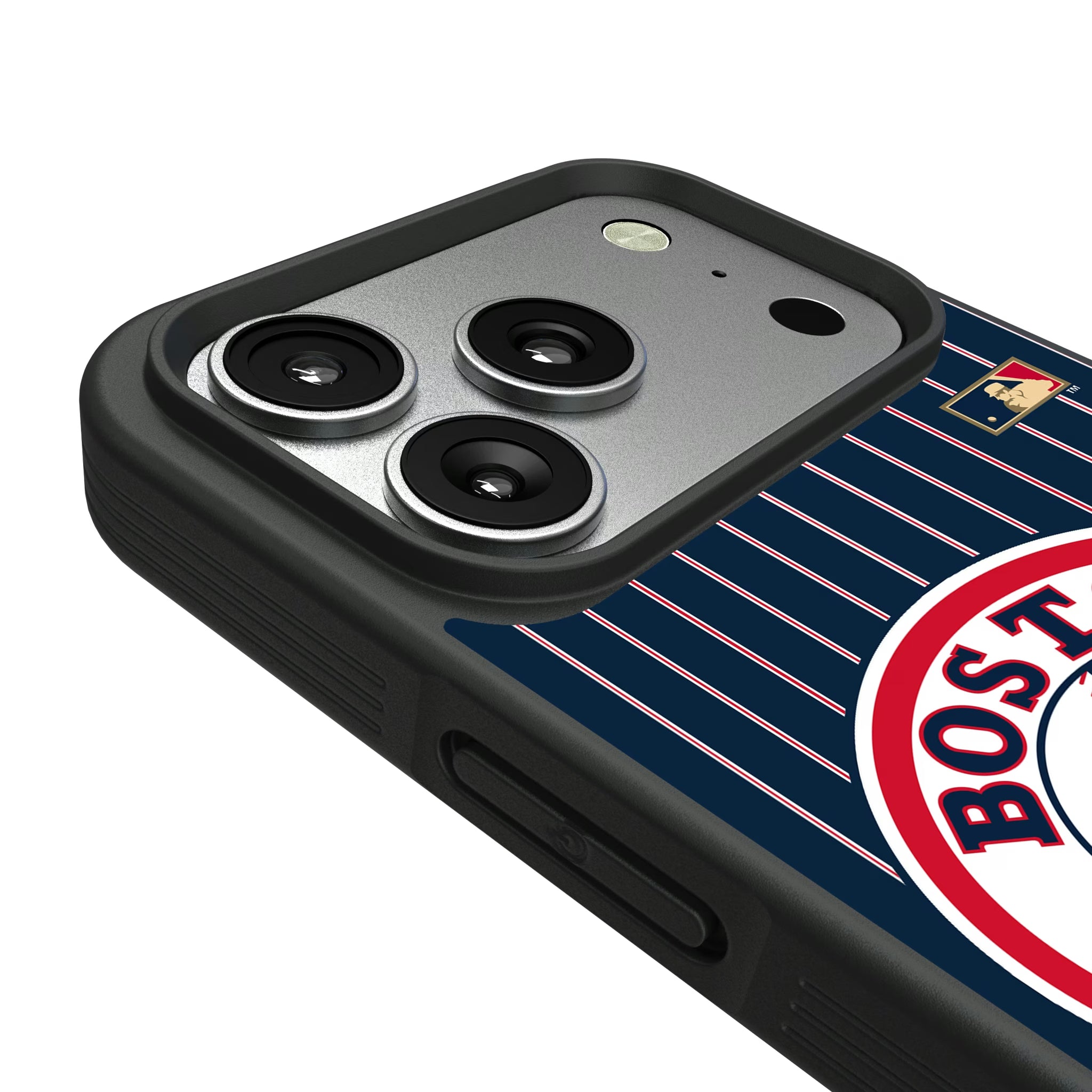 Boston Red Sox 1976-2008 - Cooperstown Collection Pinstripe iPhone Bump Phone Case for Apple iPhone - Detail#Device_iPhone 17 Pro