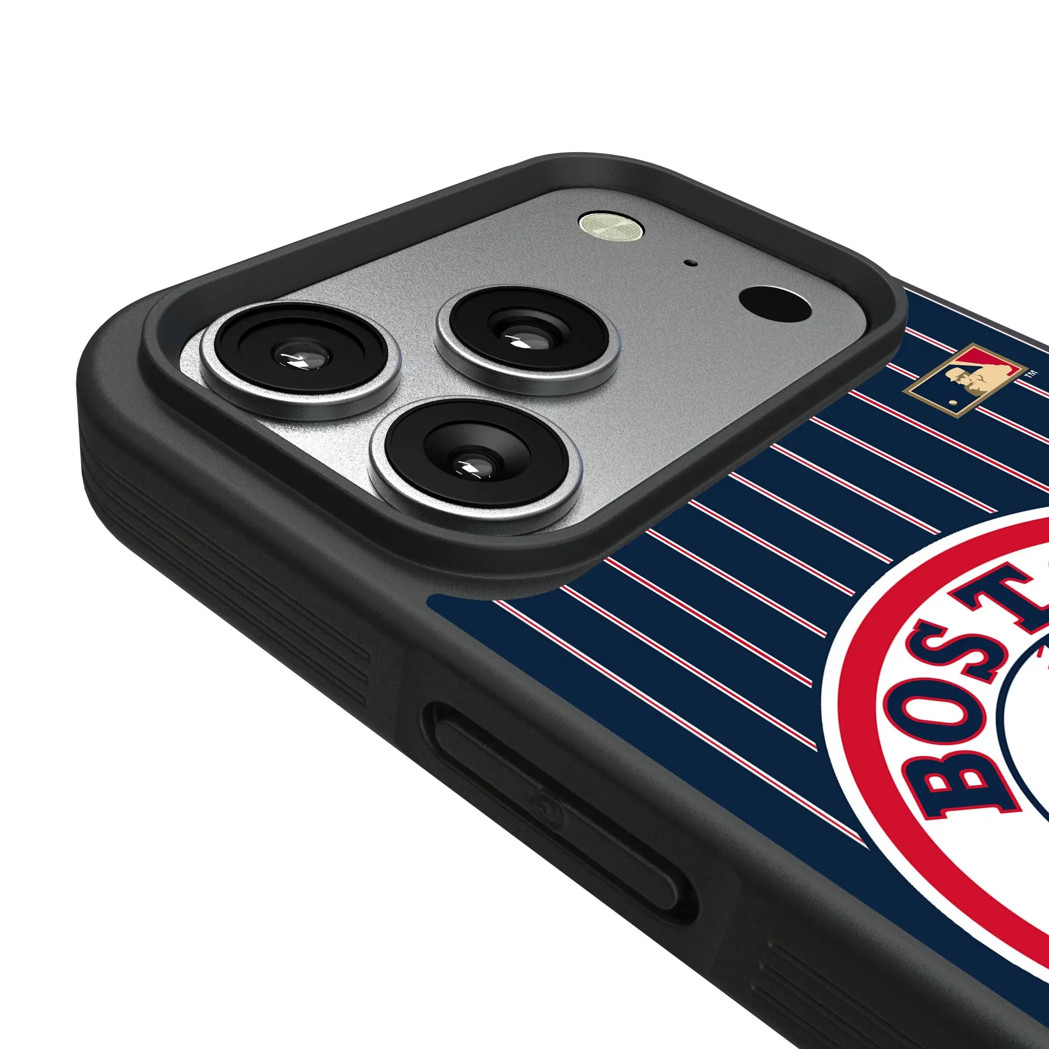 Boston Red Sox 1976-2008 - Cooperstown Collection Pinstripe iPhone Bump Phone Case for Apple iPhone - Detail#Device_iPhone 17 Pro
