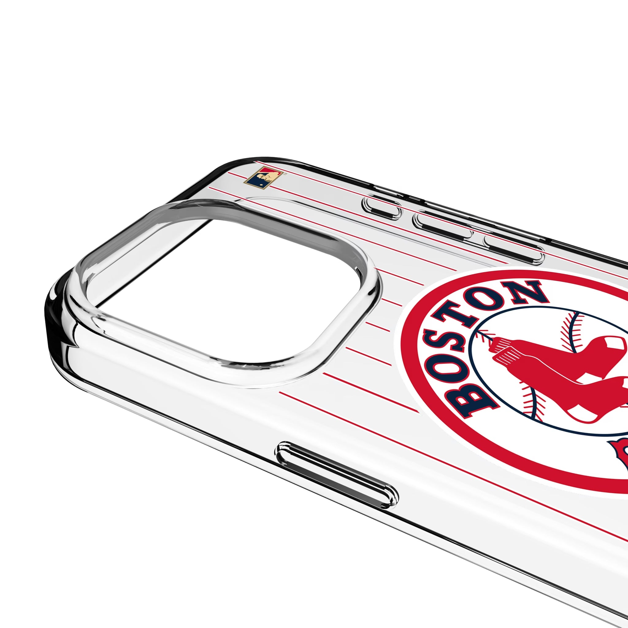 Boston Red Sox 1976-2008 - Cooperstown Collection Pinstripe iPhone Clear Phone Case for Apple iPhone - Detail